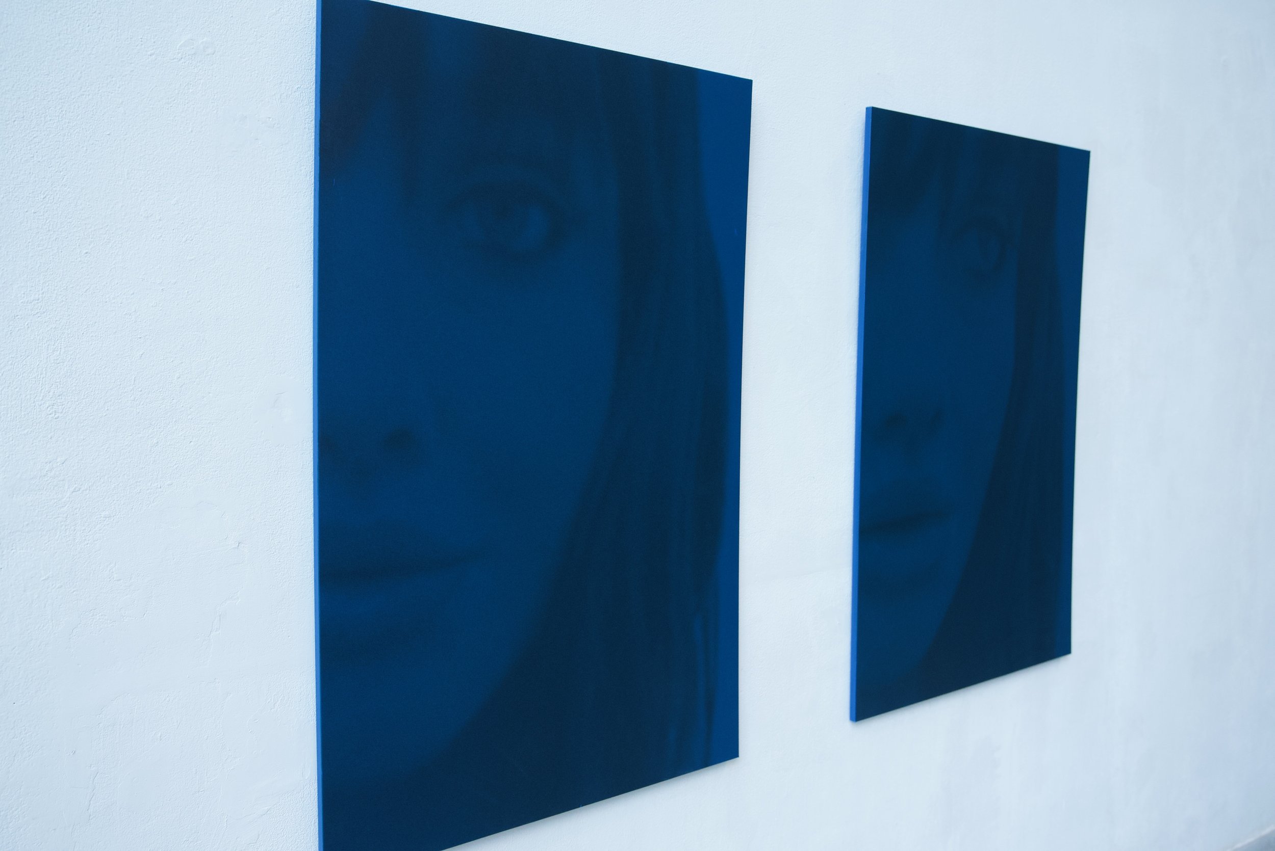 left: I am an object., UV print on PET, 120x80cm, 2025
right: Am i an object to u?, UV print on PET, 120 x 80 cm, 2025