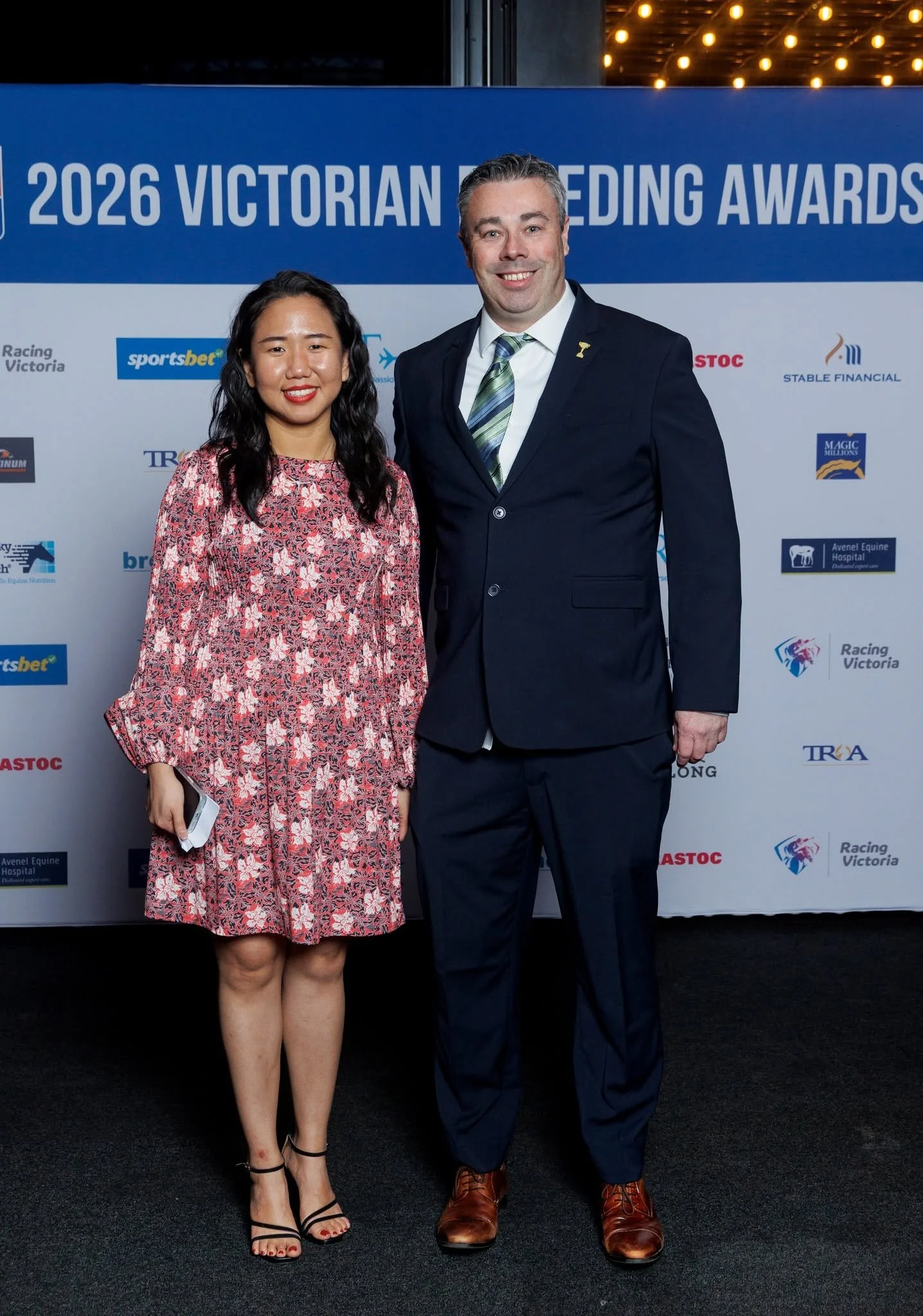 August, 2026 Victorian Breeders Awards - TBV CEO Carrie Yuemeng-Hu & Signature Pedigrees Director Glenn Hunter