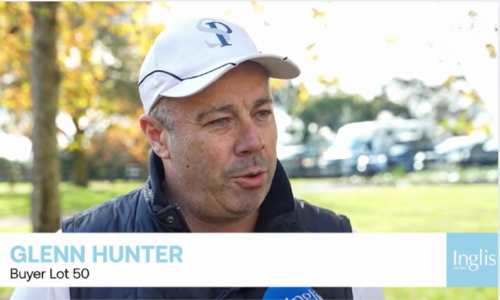 Glenn Hunter from Signature Pedigrees interview with Inglis after purchase of Dirty Work filly at Great Southern Sale
