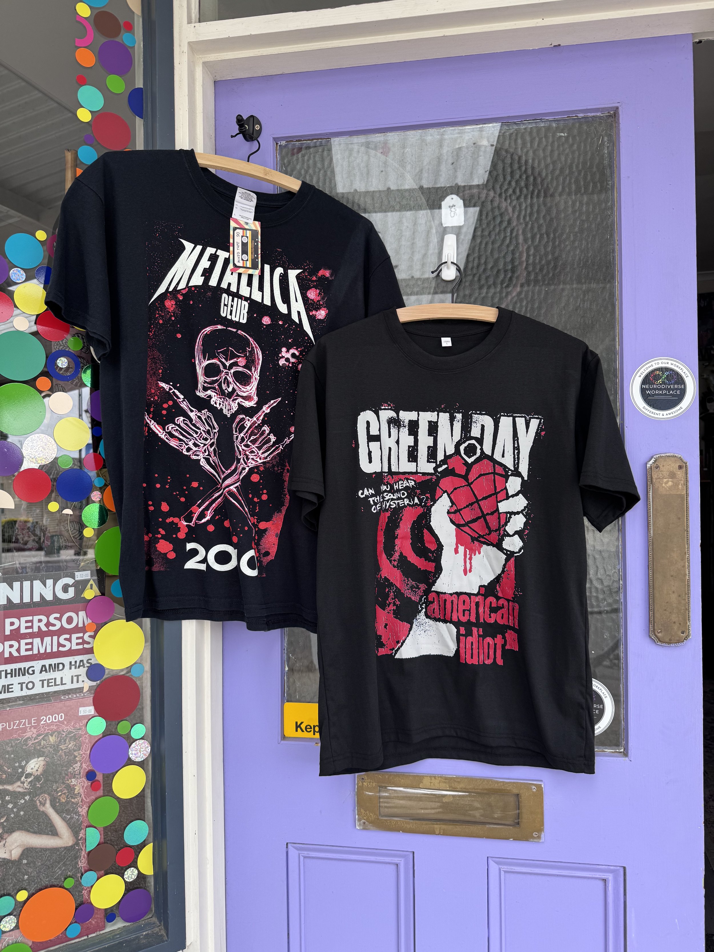 modern clothing new and used band shirts, gothic wear and warm clothing