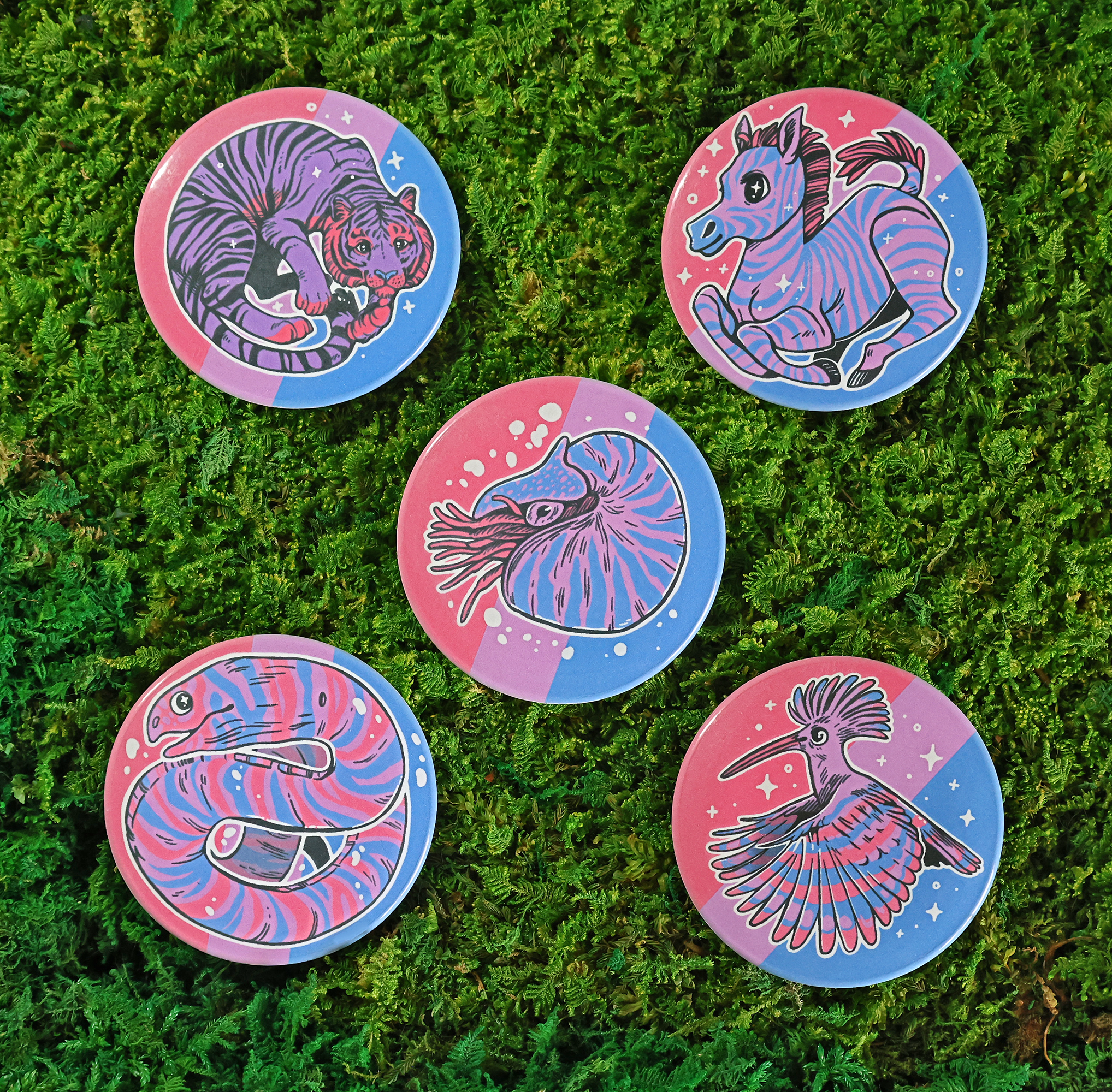 Wild Pride Button Badges
