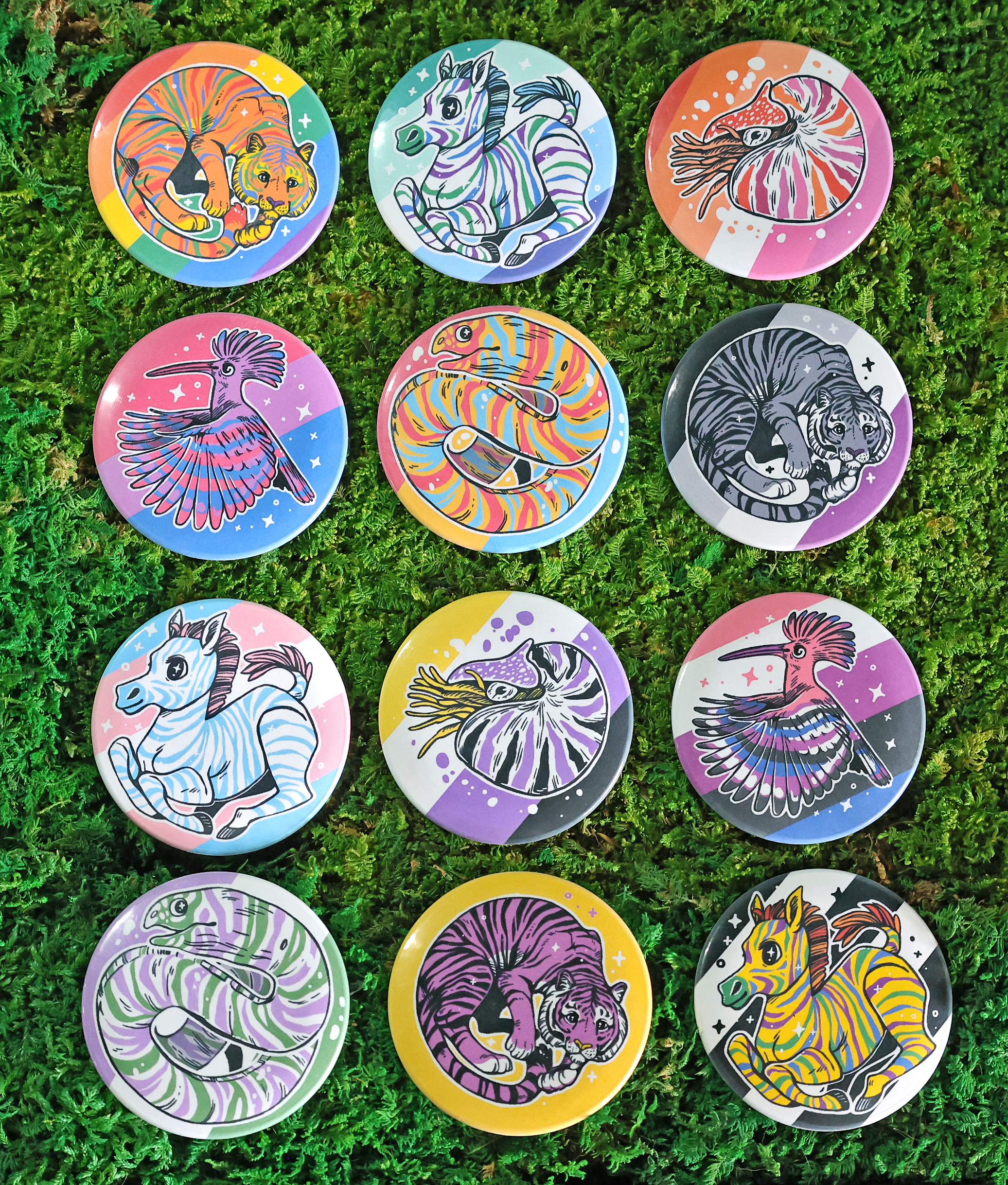 Wild Pride Button Badges