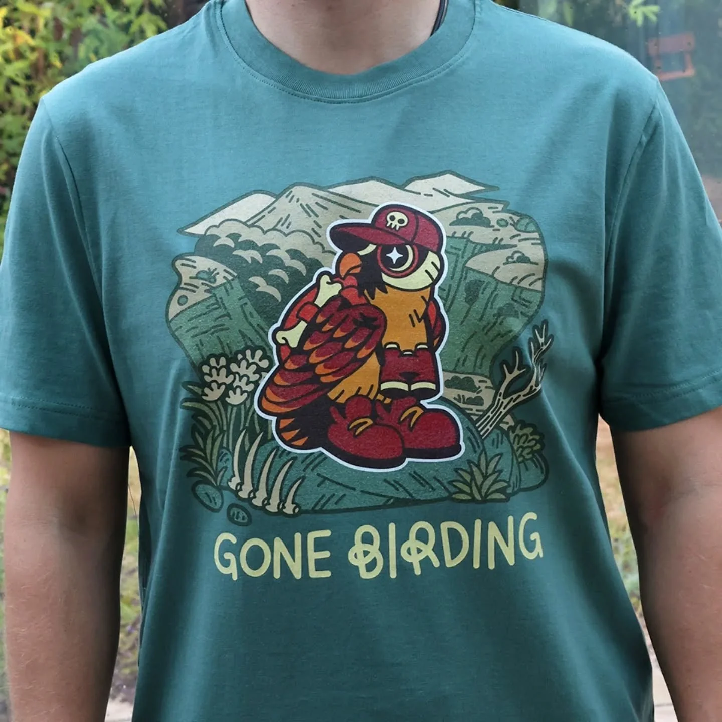 The whole Gone Birding collection is finally available in my shop (clairespiller.com - check it out, it's all shiny and new!) and on Etsy! 

I need to show off the t-shirts more, they came out so good! Thank you to my very handsome husband for modeli