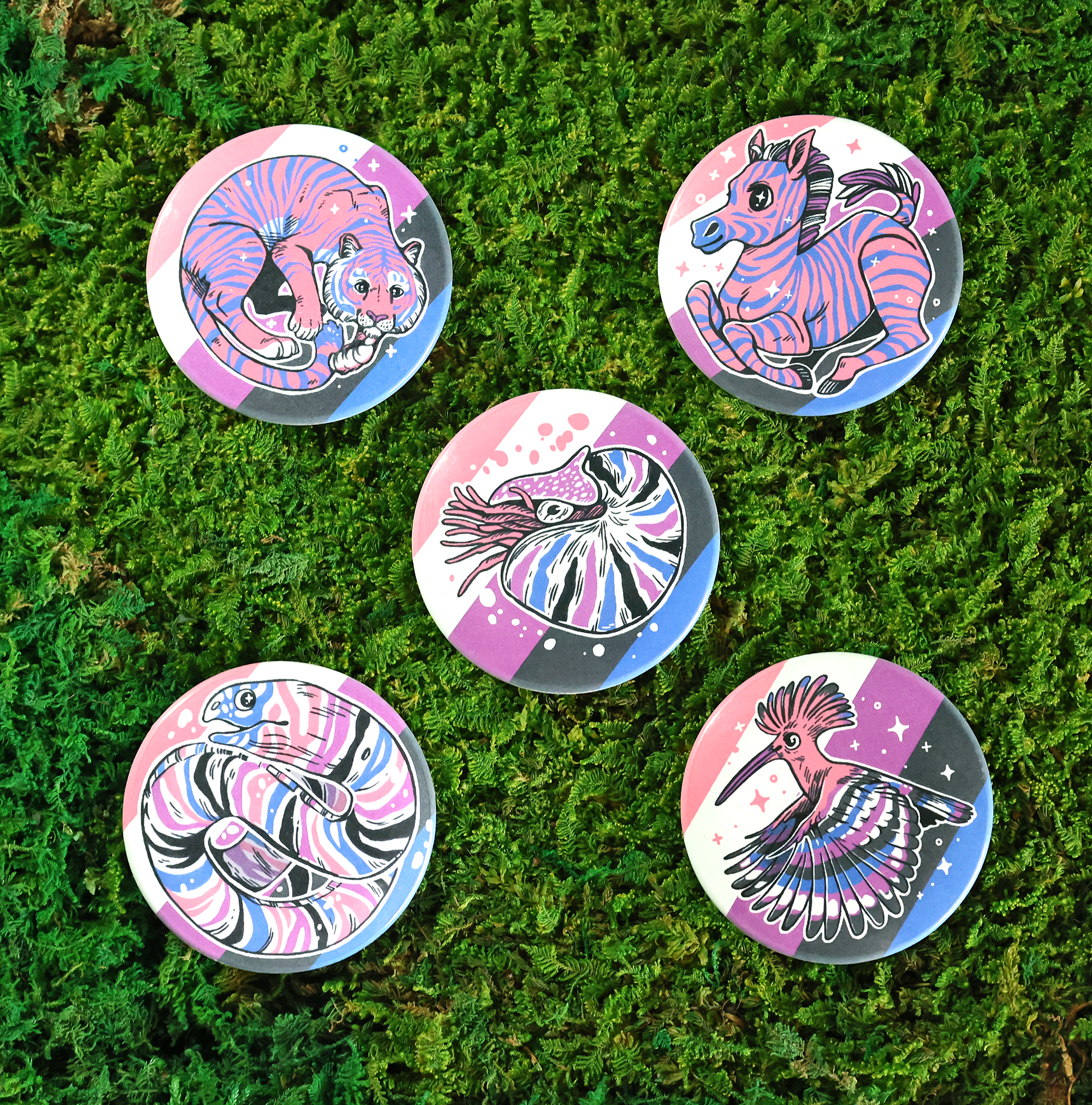 Wild Pride Button Badges