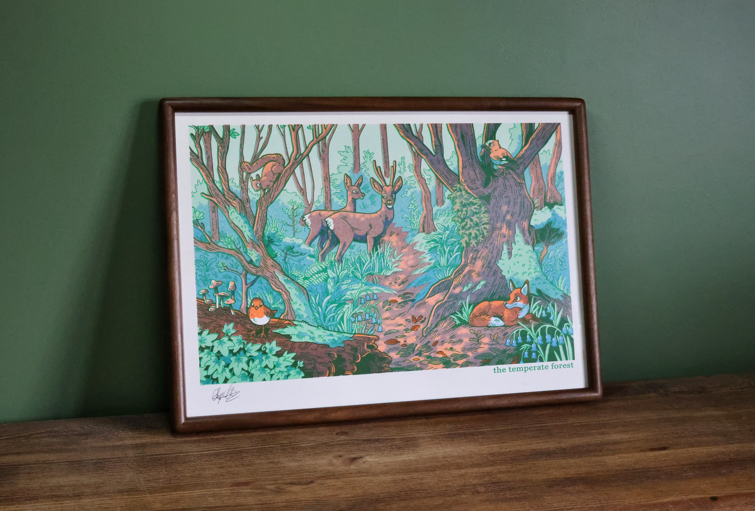 Temperate Forest Riso Print