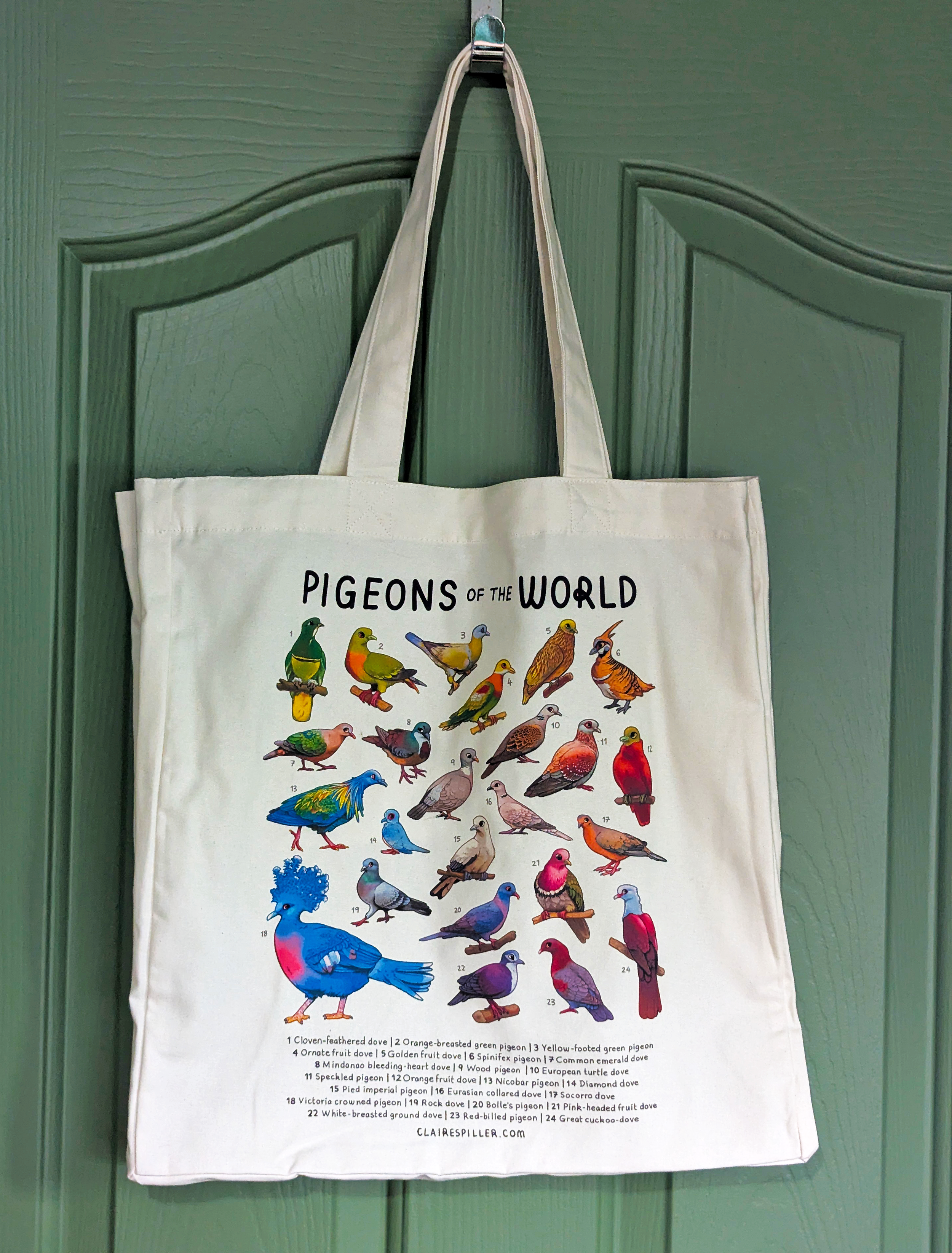 Pigeons of the World Tote Bag
