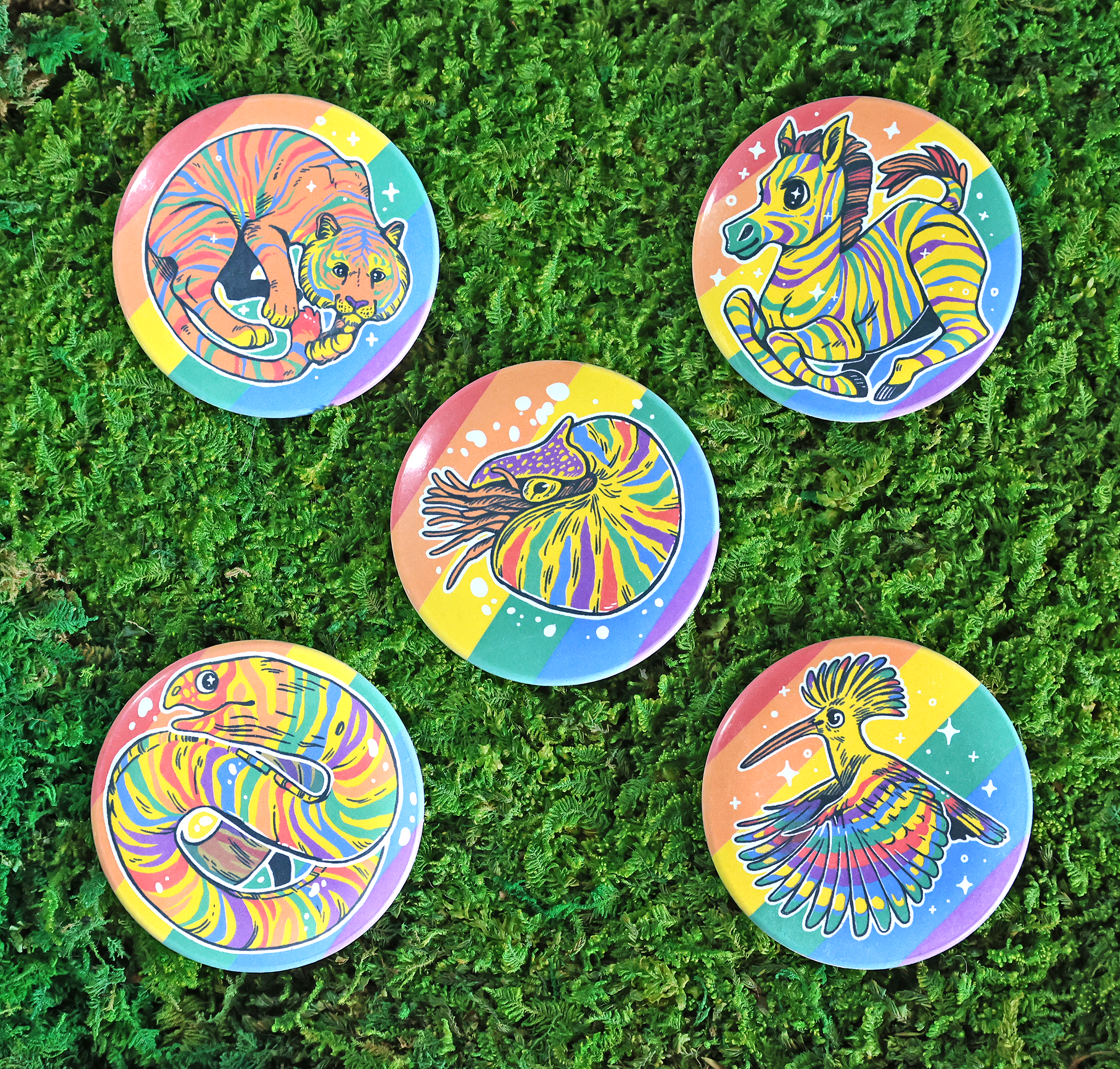 Wild Pride Button Badges