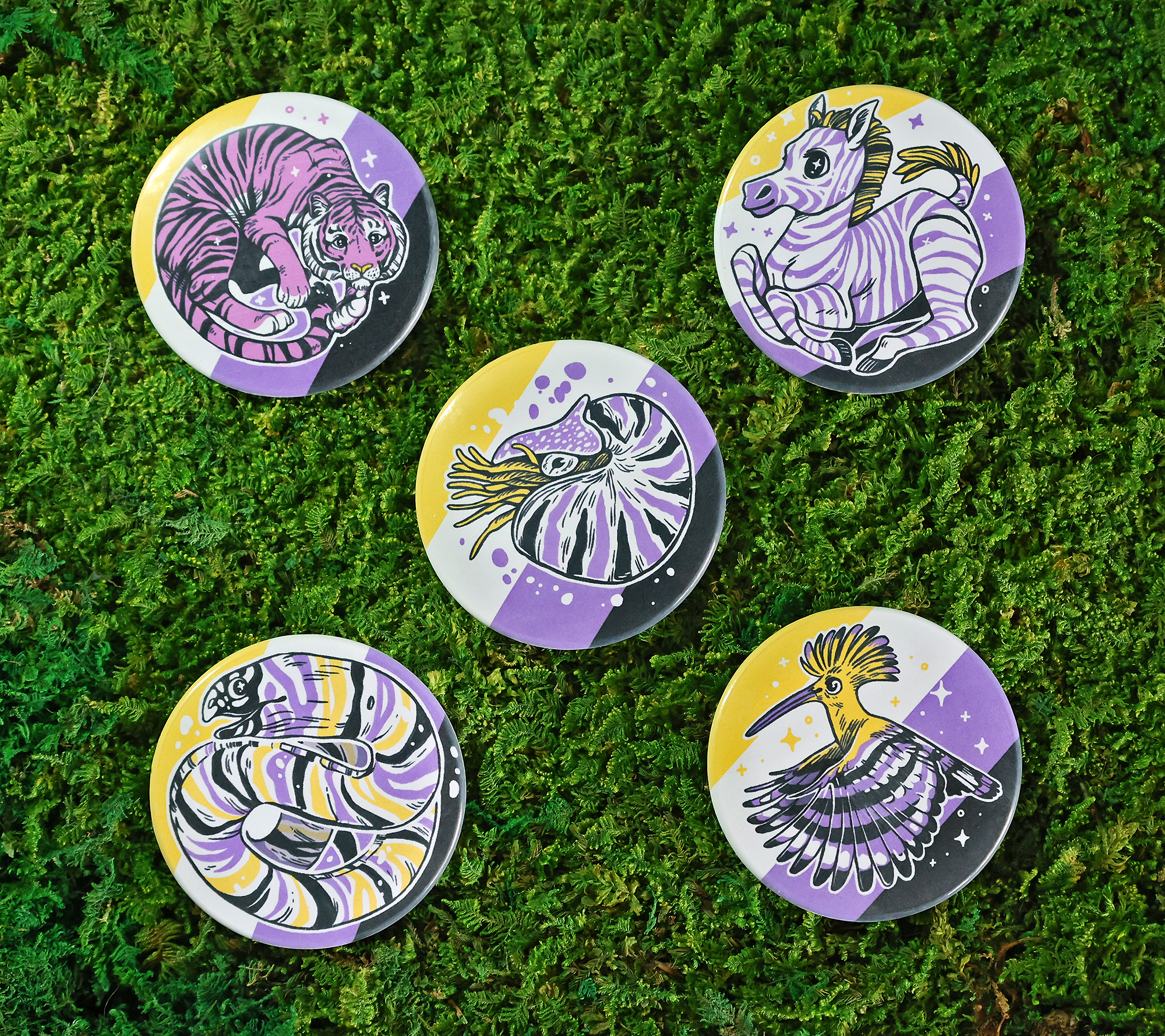 Wild Pride Button Badges