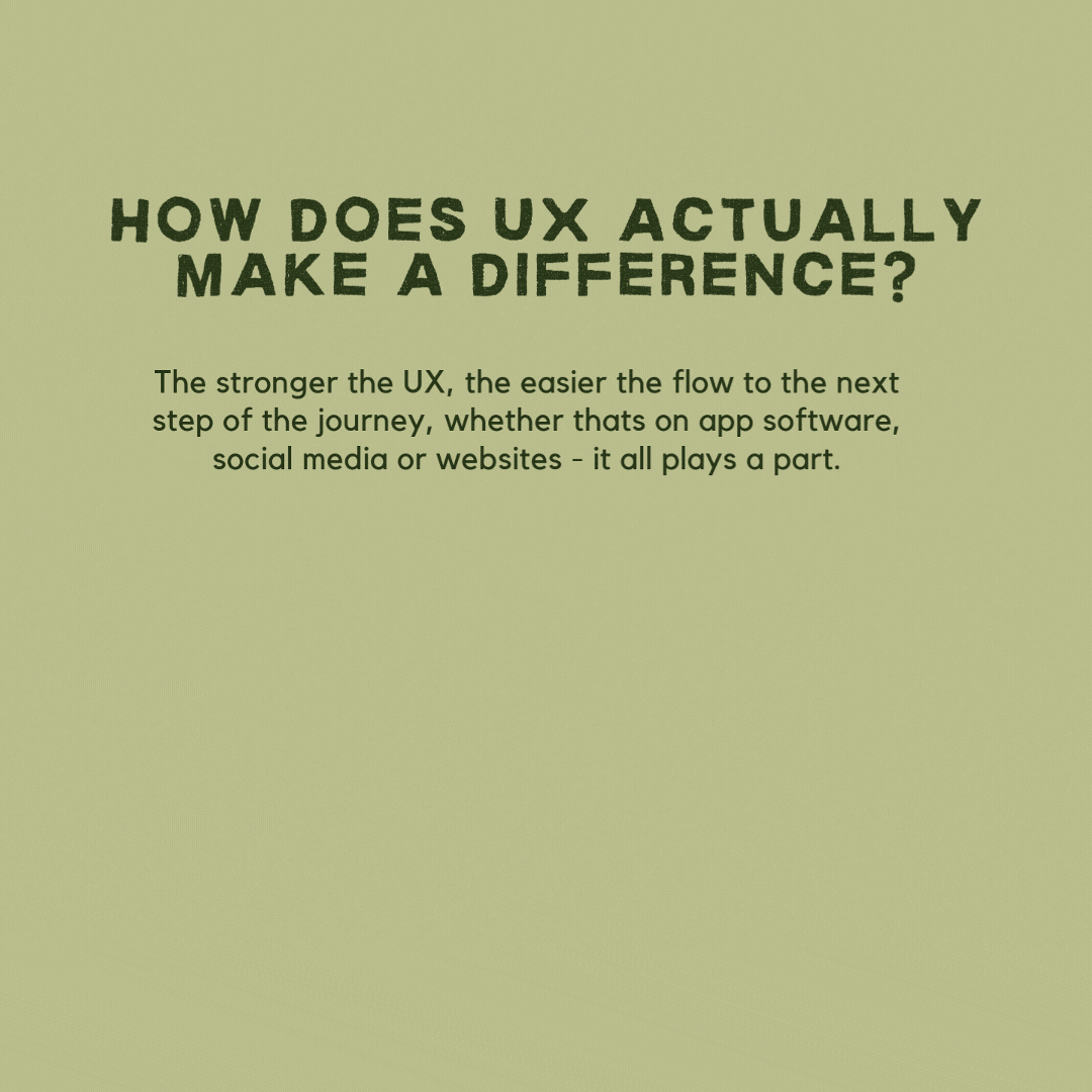 User experience making a difference on websites and apps