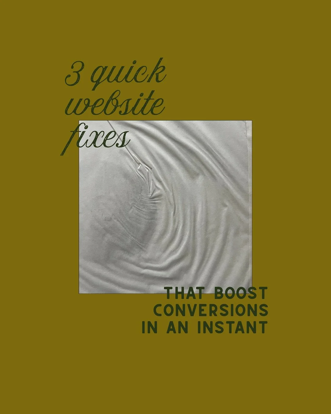 Small tweaks can make a big difference in how your website converts visitors into customers. 
Here are 3 quick wins you can implement today:
🌀Clear messaging above the fold
🍏Simplified navigation & CTAs
📱Optimised mobile experience
Even min