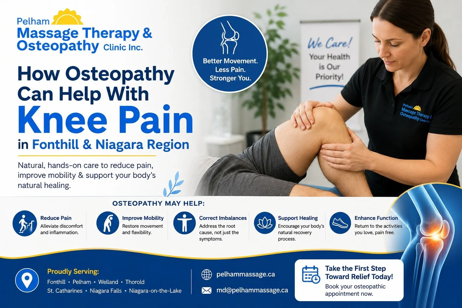 How Osteopathy Can Help With Knee Pain in Fonthill &amp; Niagara Region