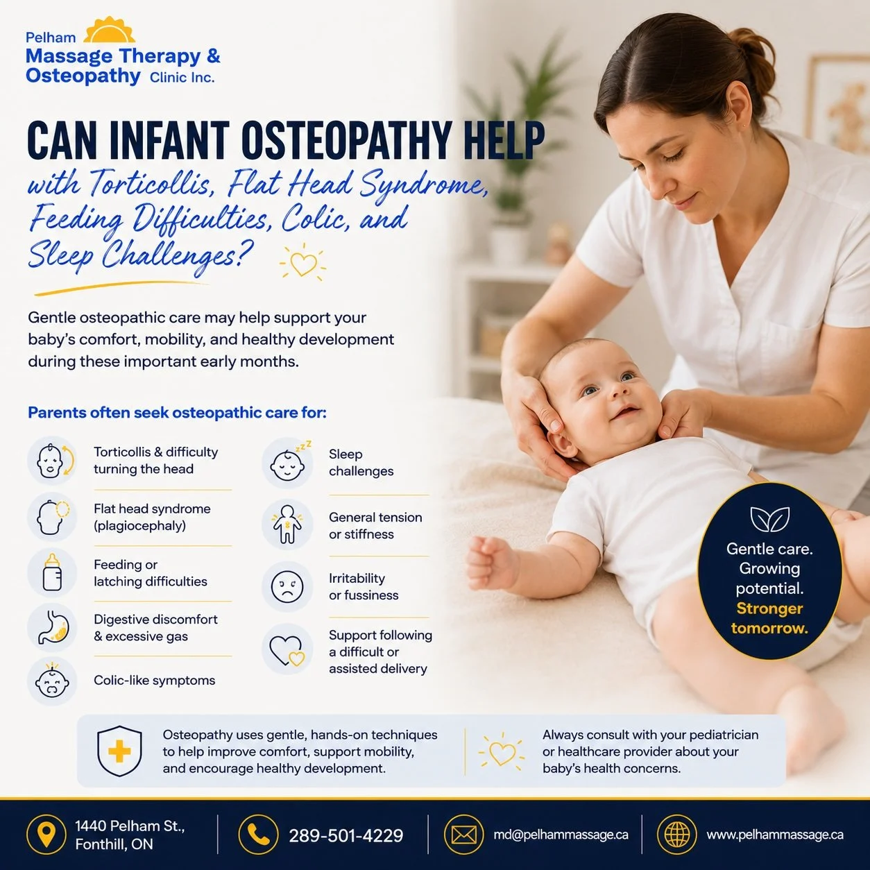 Can Infant Osteopathy Help with Torticollis, Flat Head Syndrome, Feeding Difficulties, Colic, and Sleep Challenges?