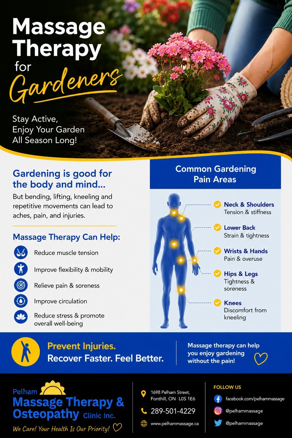 Massage Therapy for Gardeners: Preventing Aches, Pains &amp; Injuries