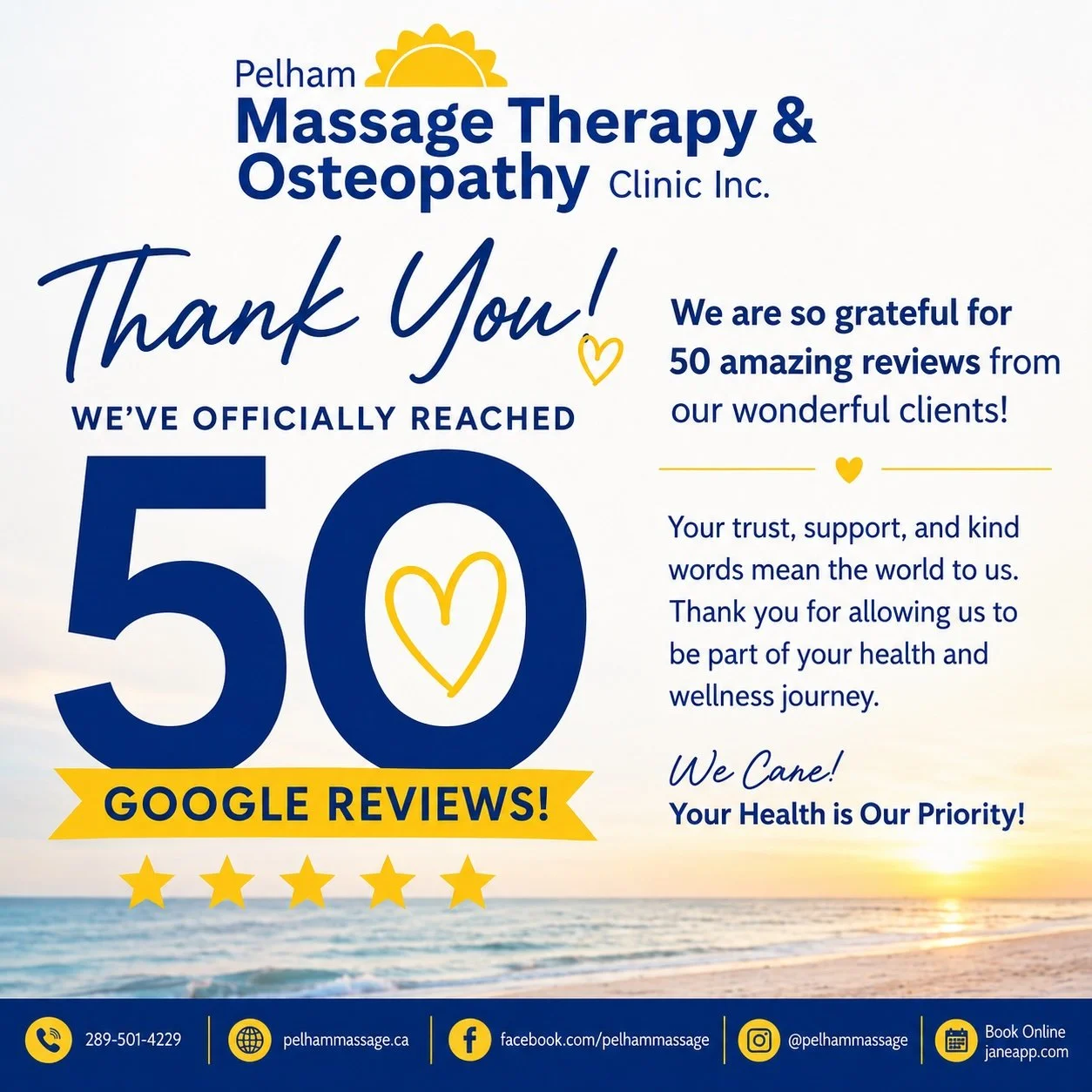 🎉 Thank You for Helping Us Reach 50 Google Reviews!
