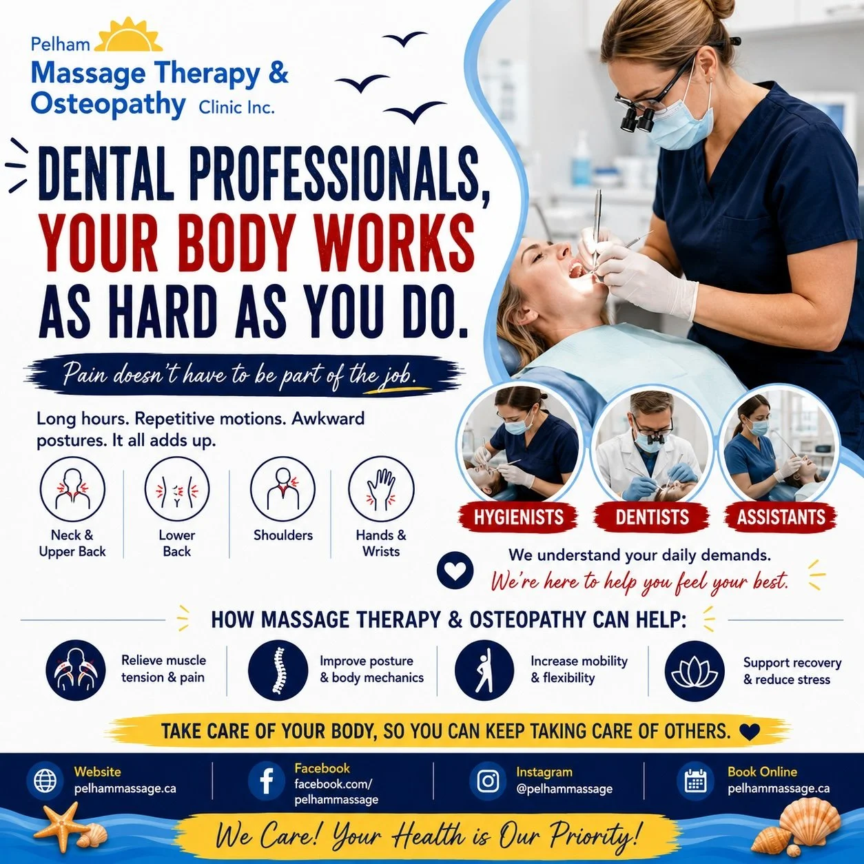 Massage Therapy &amp; Osteopathy for Dental Professionals in Fonthill &amp; Pelham