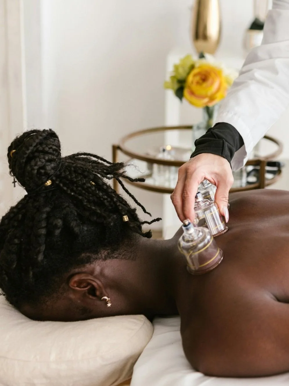 Cupping massage therapy treatment at our Fonthill clinic
