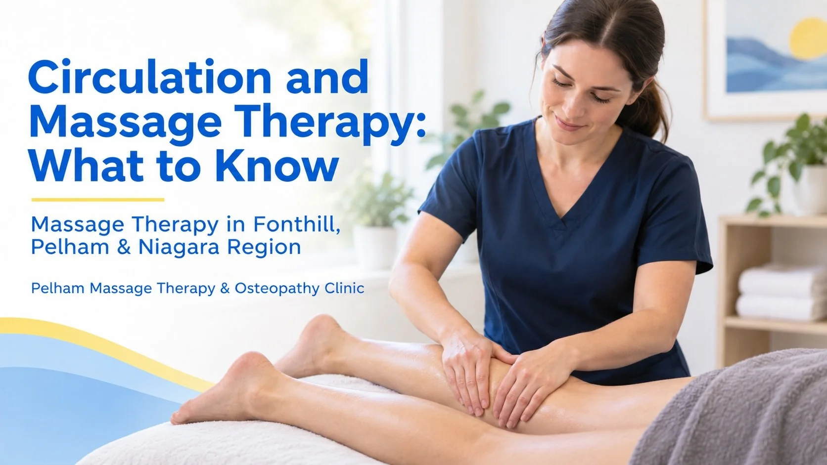 Registered Massage Therapist providing Massage Therapy at Pelham Massage Therapy & Osteopathy Clinic in Fonthill, Ontario, for a blog about circulation and Massage Therapy.
