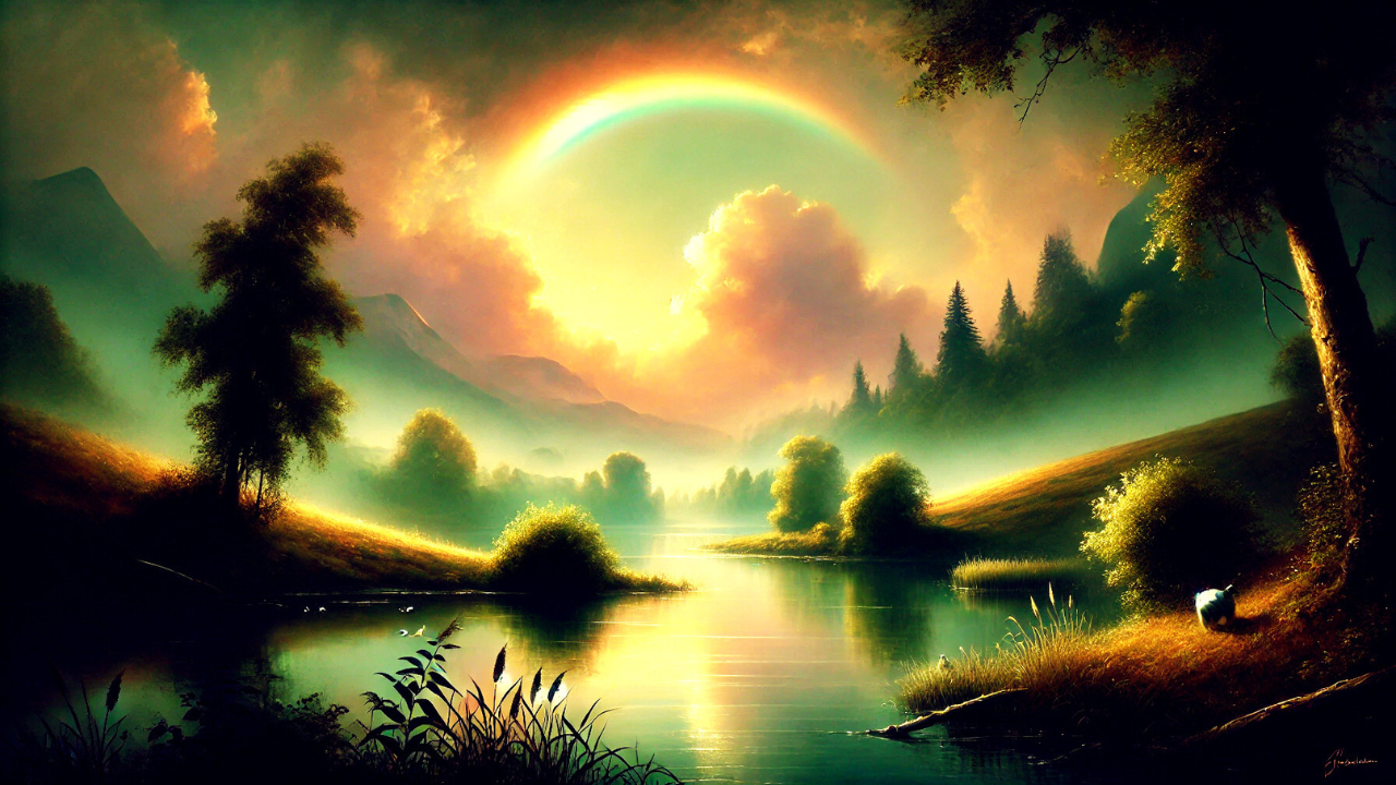 Le lac et l’arc-en-ciel – Une fable poétique sur la beauté de chacun