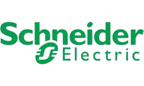 Schneider Electric logo with green and black text.