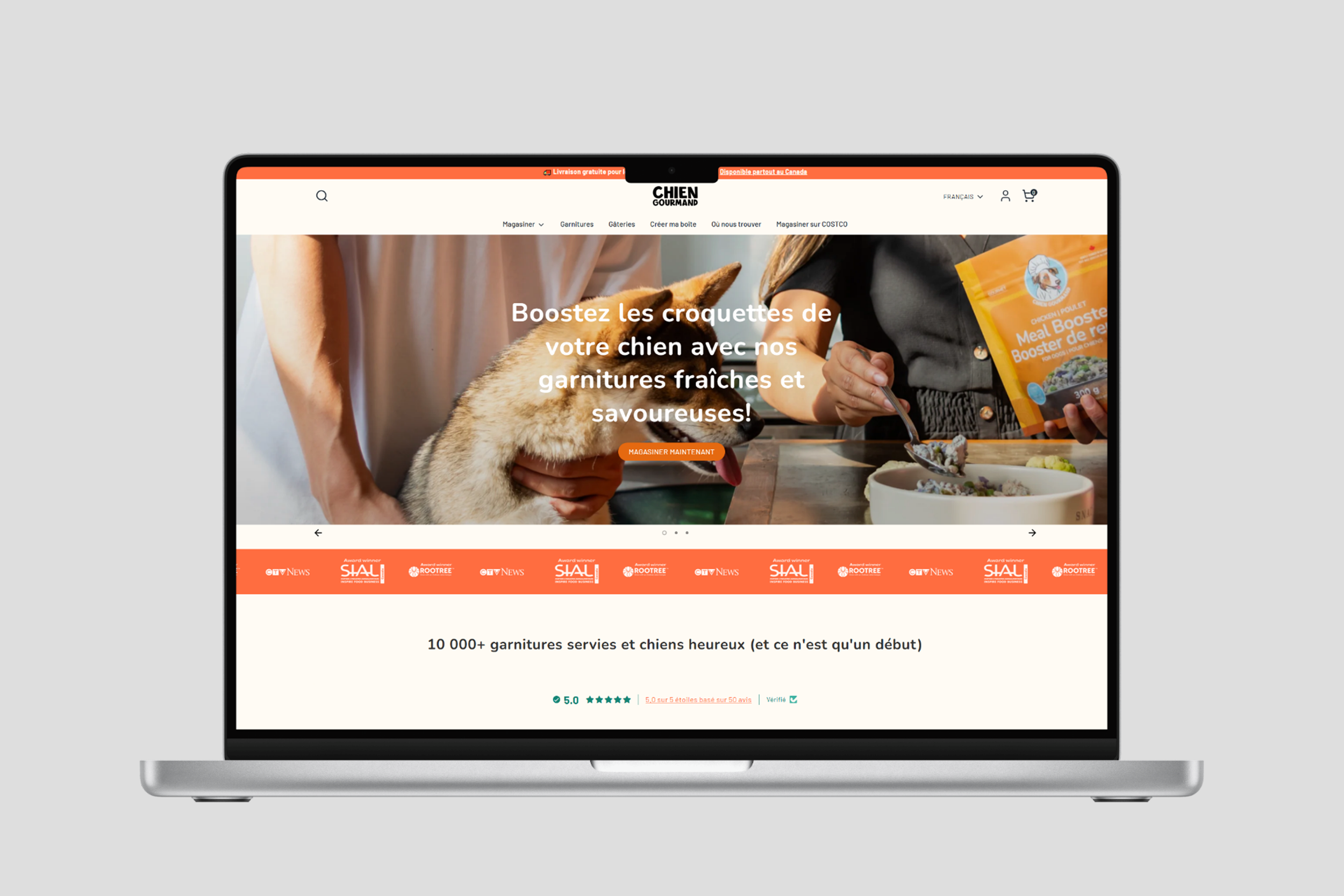 Chien Gourmand Website Redesign