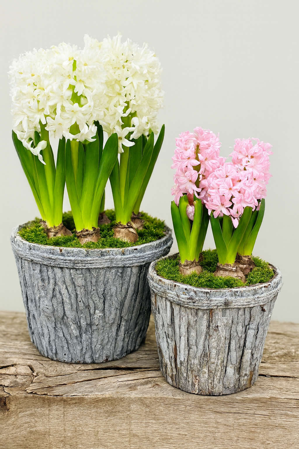 Rustic Hyacinths in Wooden Planters.png