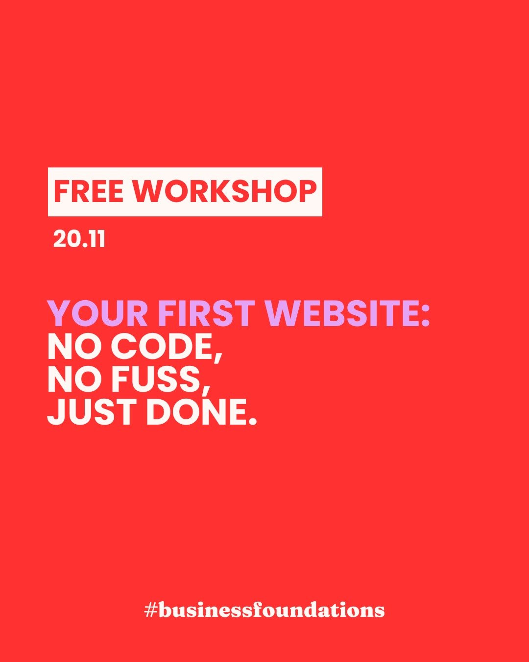If you&rsquo;ve been putting off your website because it feels too hard - this workshop is for you.

This Thursday I&rsquo;m teaching you how to build a simple, clean first website in Squarespace in 2 hours (live, step-by-step, no code needed).

Clar