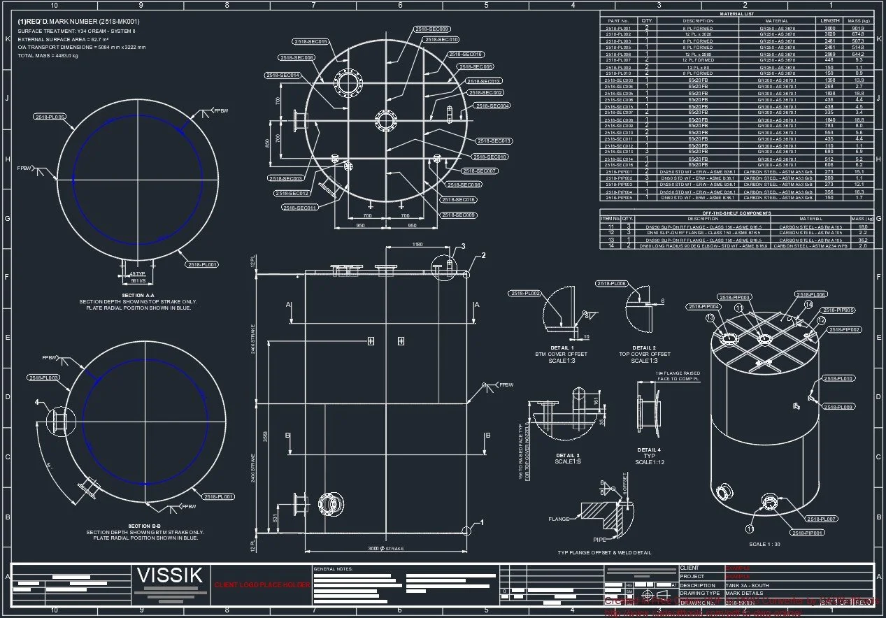 DWG files for submission