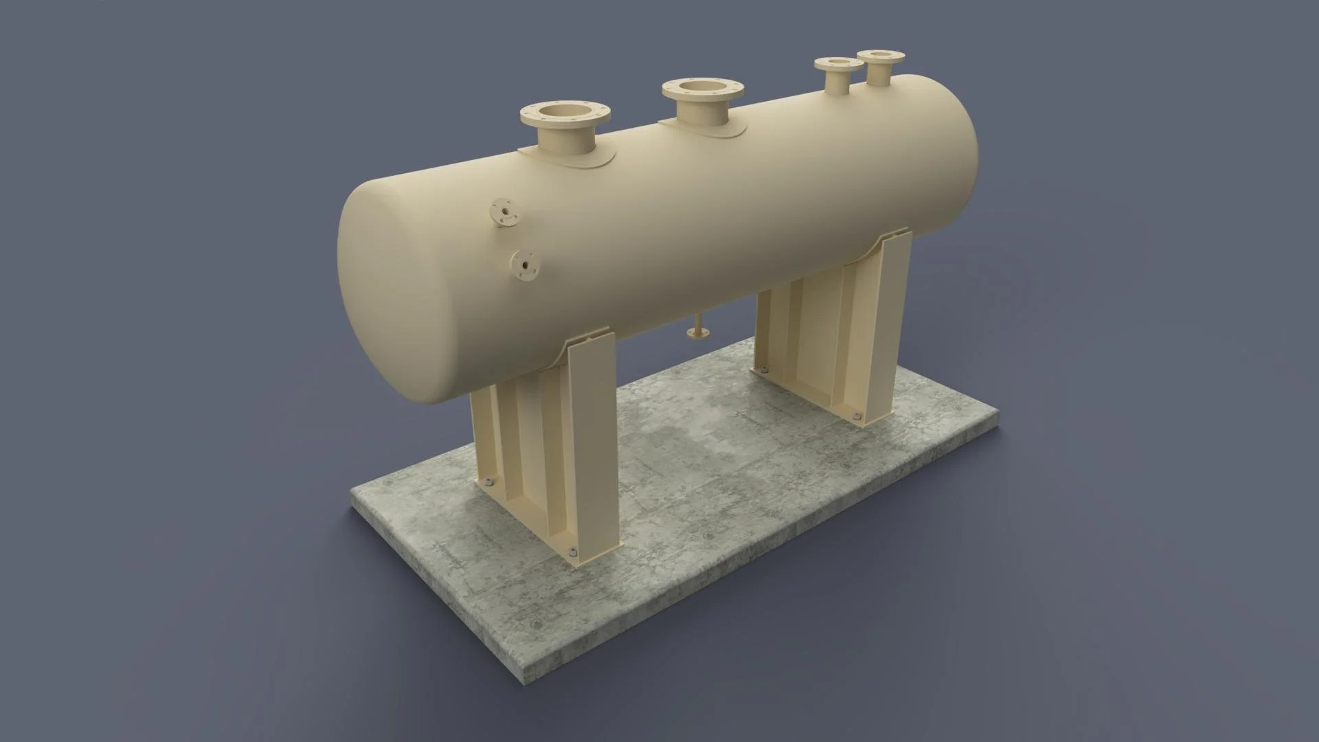 Pressure vessel model for the oil and gas industry.