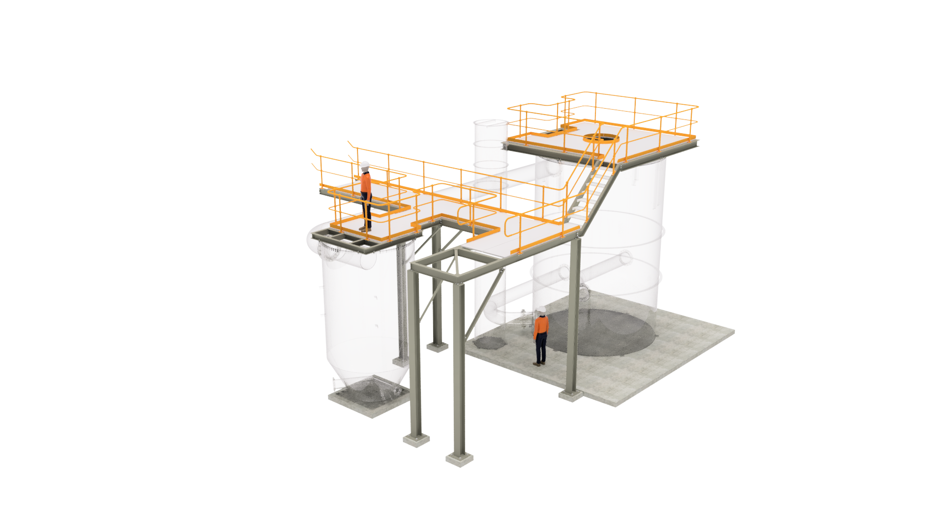 3D BIM model of access system for sugar mill vessels