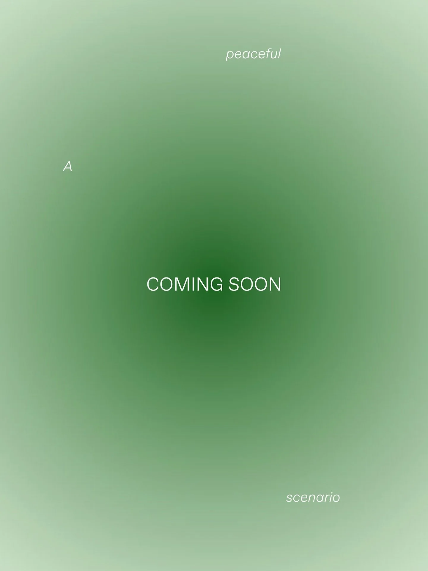 In a world full of noise, we seek silence.
A Peaceful Scenario.
Silence is coming — November 2025.