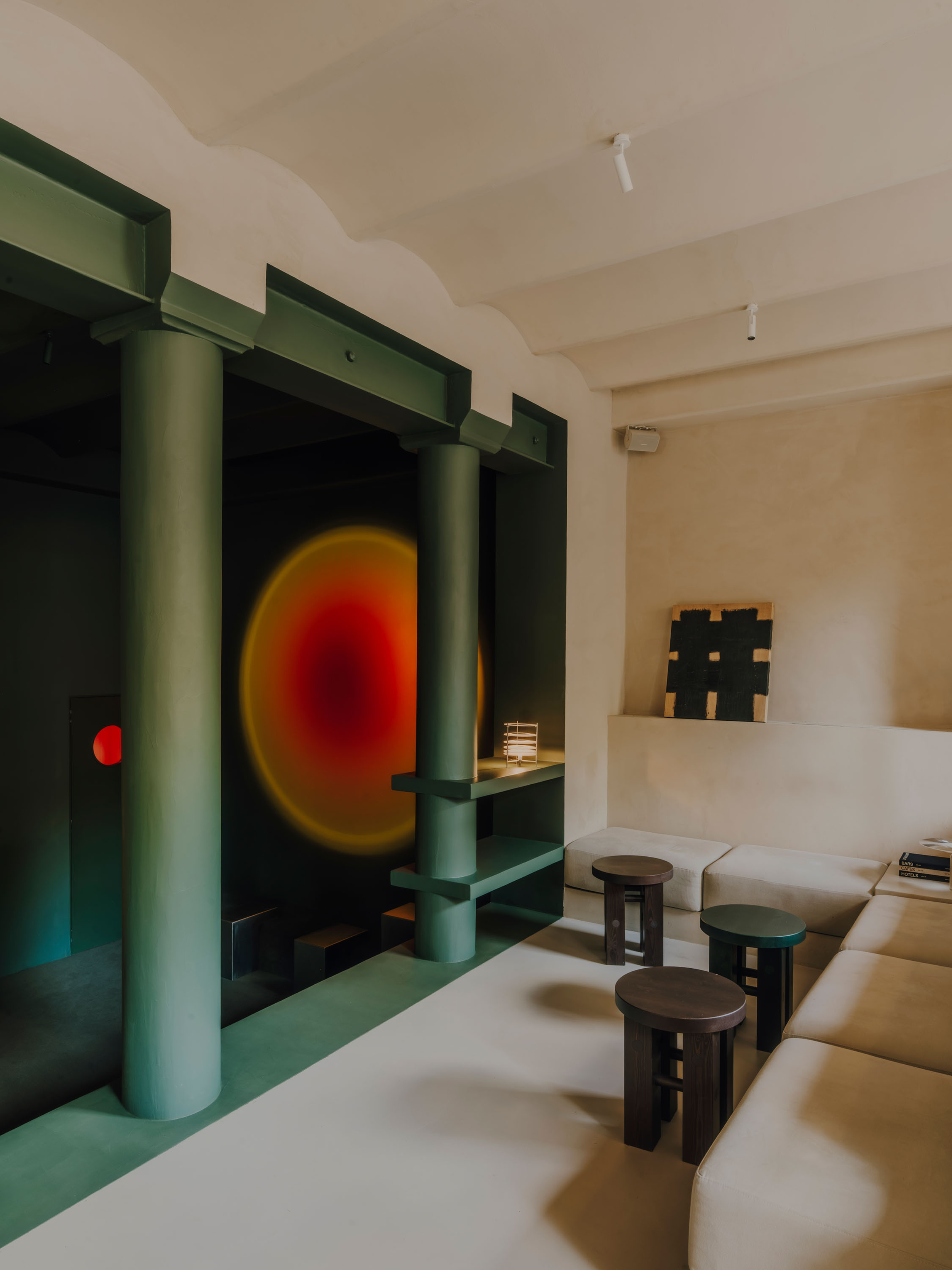 Circl matcha bar in Barcelona, interior designed by Isern Serra