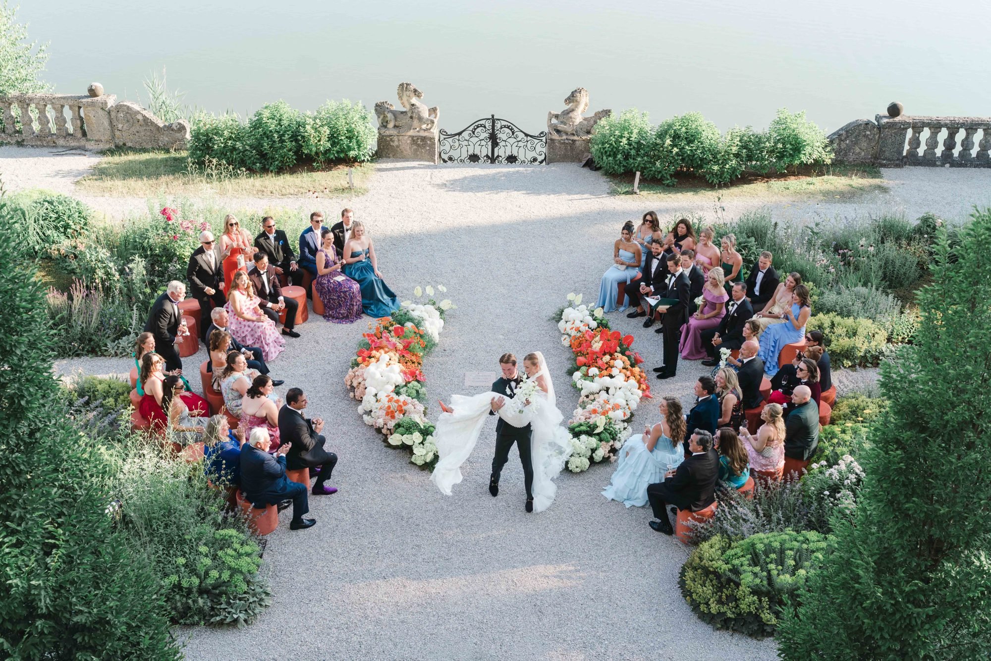 Schloss Leopoldskron Wedding: Lake Terrace and Marble Hall