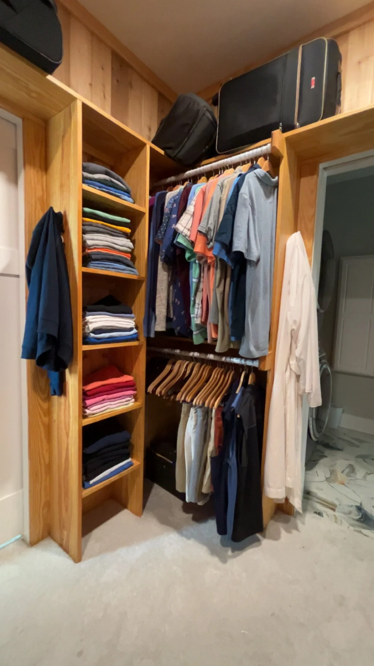 After: Closet, his & hers sectional. 