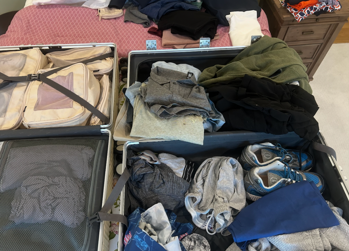 Beginning to pack my clients for a trip. 