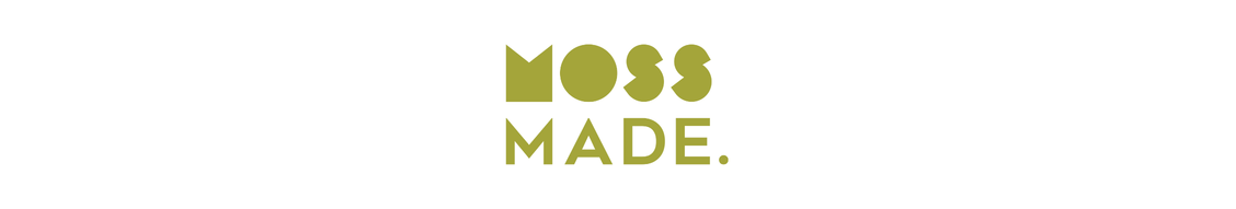 Text that reads "Moss Made" in green, stylized font.