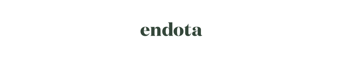 The word 'endota' written in dark green lowercase letters on a white background.