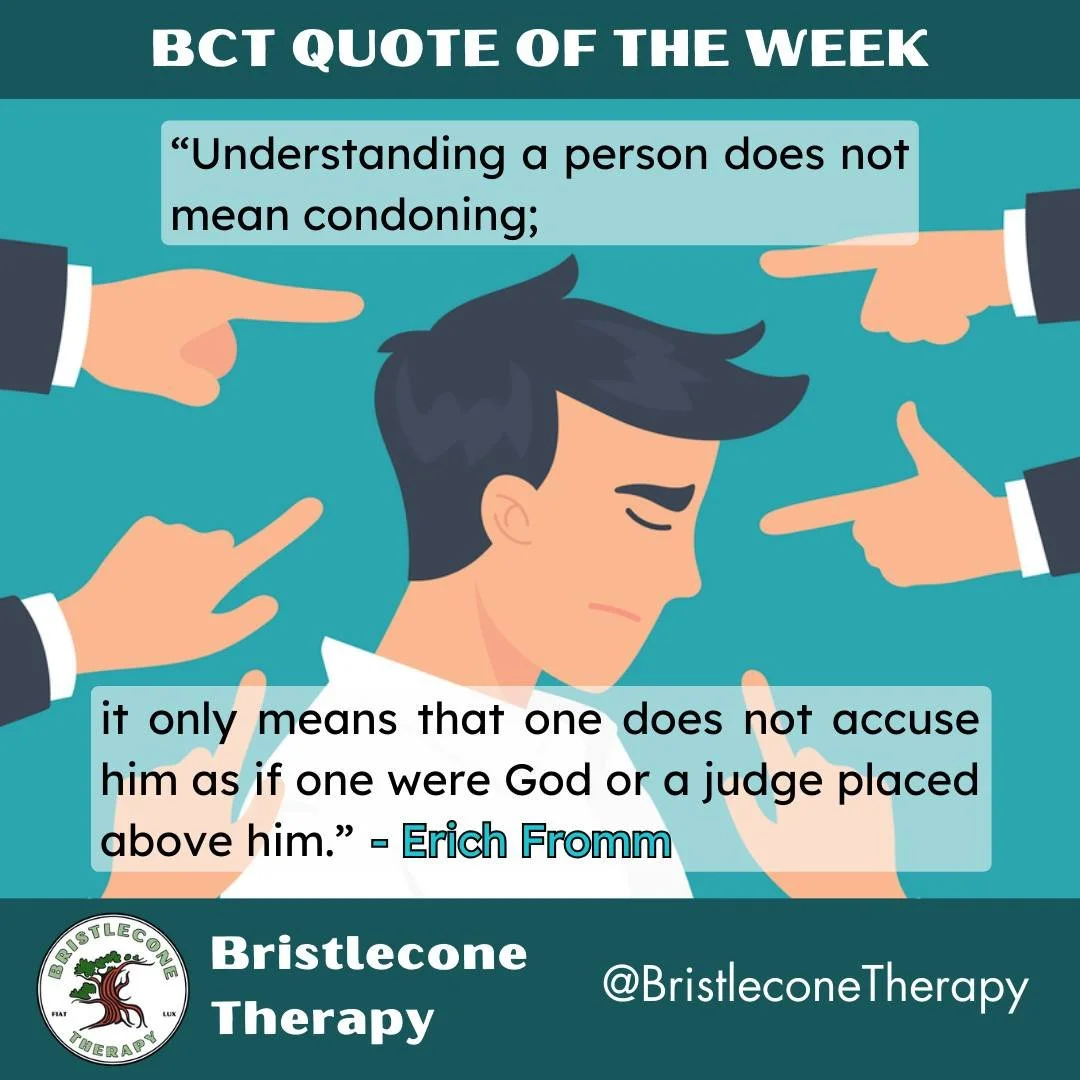 Looking for help navigating the difference between "understanding" and "condoning" in the relationships in your life? Book an appointment with one of our clinicians: https://www.bristleconetherapy.com