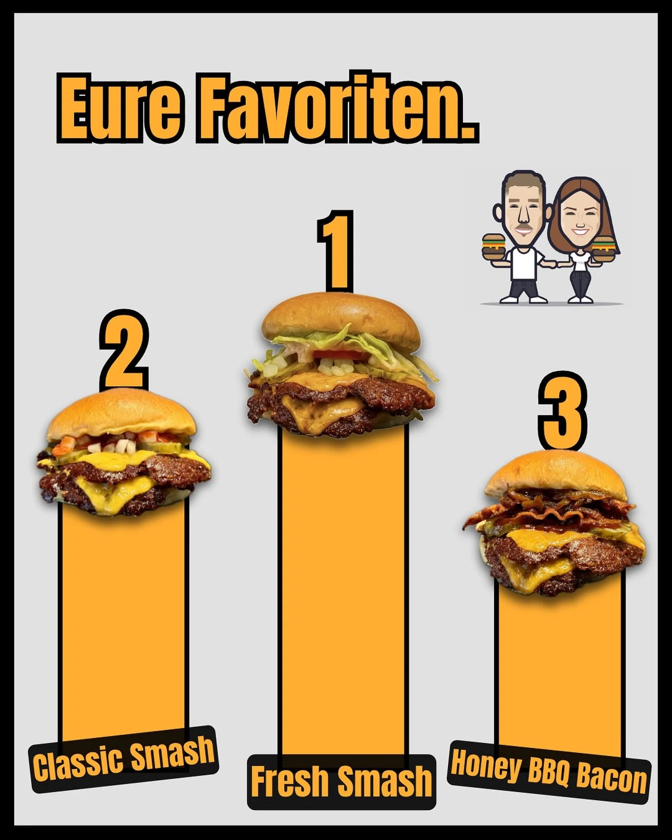 Eure Top 3 &mdash; Fresh, Classic oder Honey BBQ? Welcher ist dein Favorit? 👀🍔🔥

#dryagedsmashburger #smashburger #dryagedburger #burger #dryaged #catering #burgercatering #smashburgercatering #foodlover #streetfood #burgerlover #foodtok #foodies