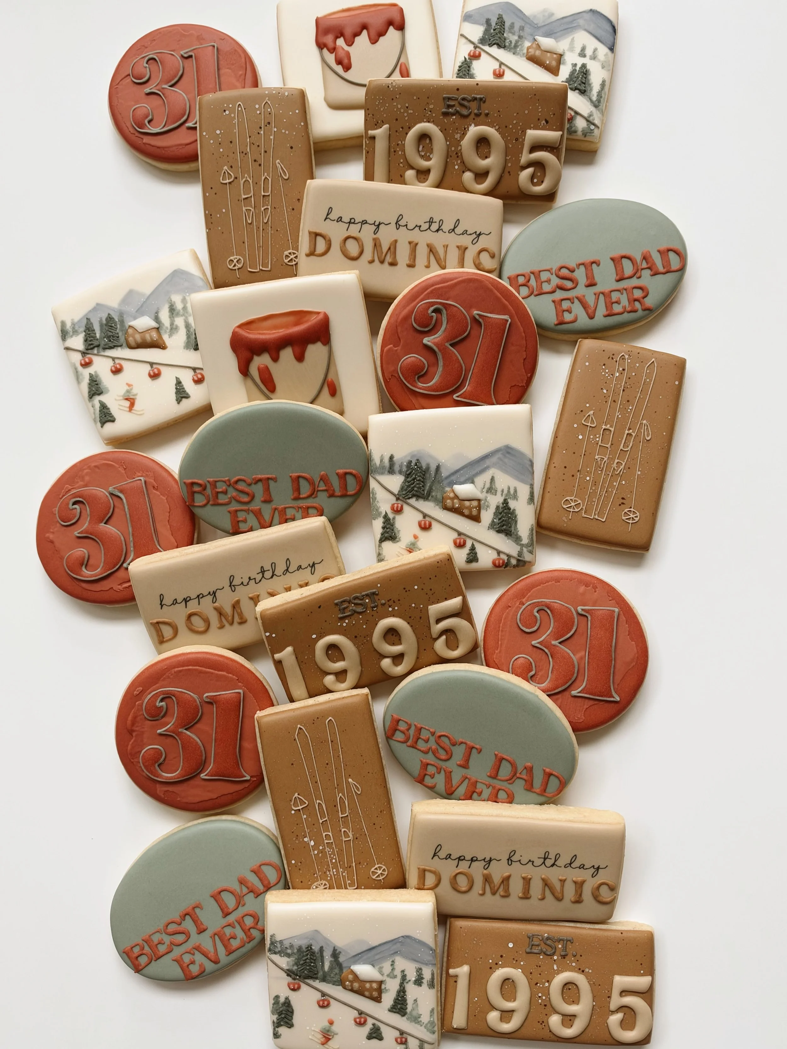 Celebrate EVERY birthday, because you can ✨ don&rsquo;t know what to gift your favorite people? A favorite things cookie set! Totally customized to the recipient! 
.
.
#customsugarcookies #bozeman #sugarcookies #dyefree #cookiemaker