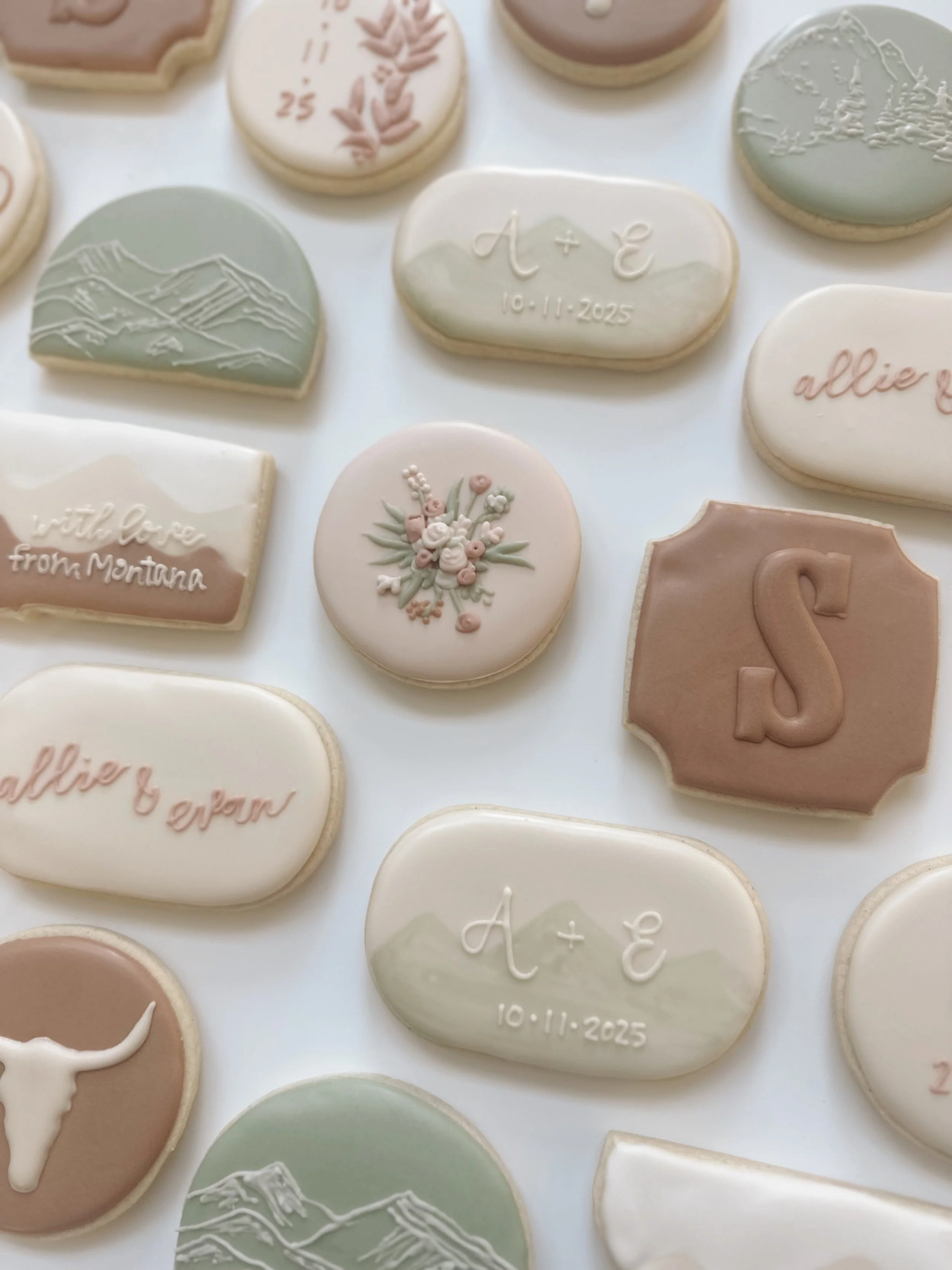 Wedding sugar cookies in Bozeman MT