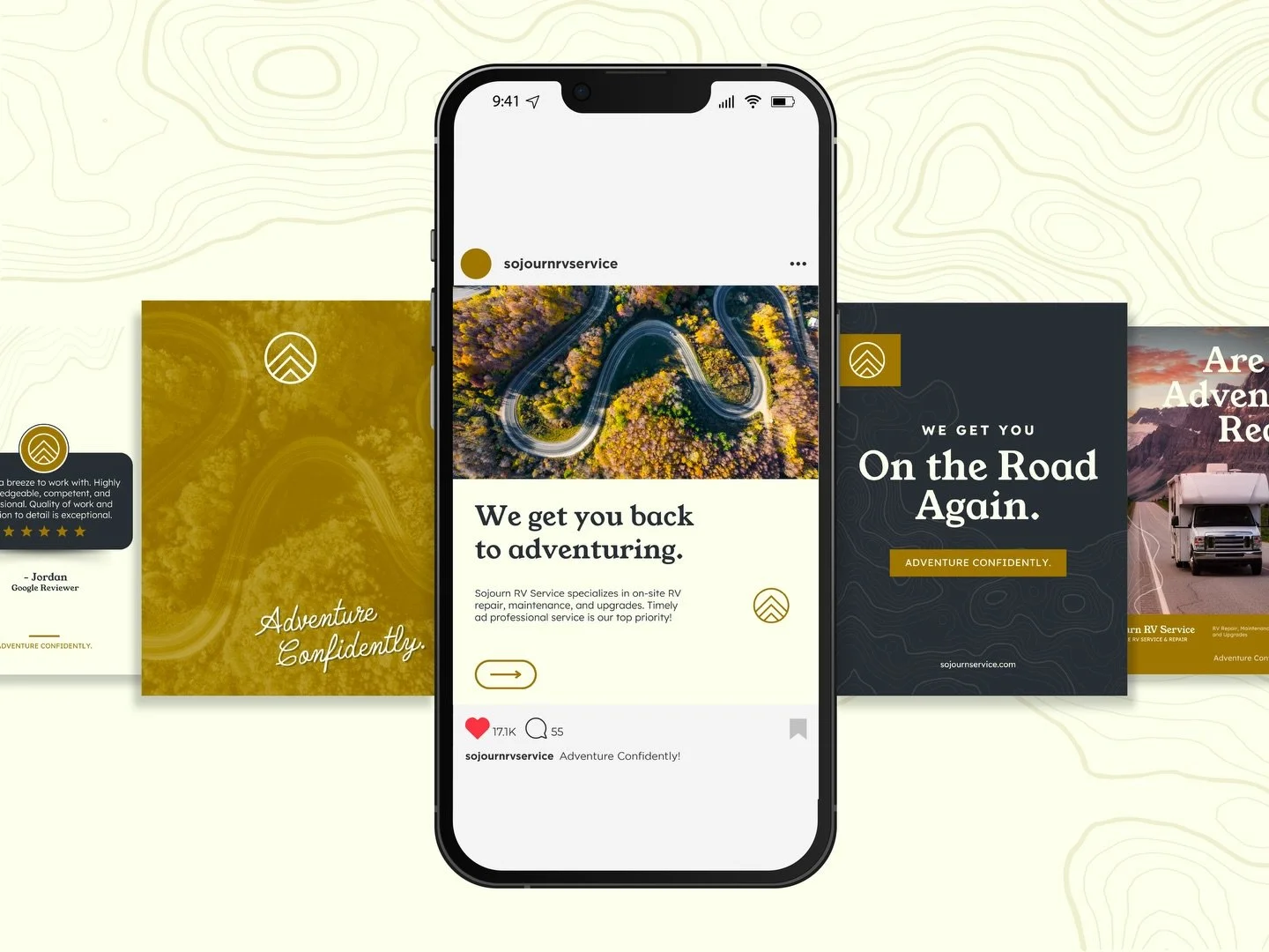 Design is an adventure, and I&rsquo;m grateful to navigate the process confidently with new businesses. (Especially when brand strategy delivers a tagline like &ldquo;Adventure Confidently.&rdquo; and you see the work rolling down the road!)

I&rsquo