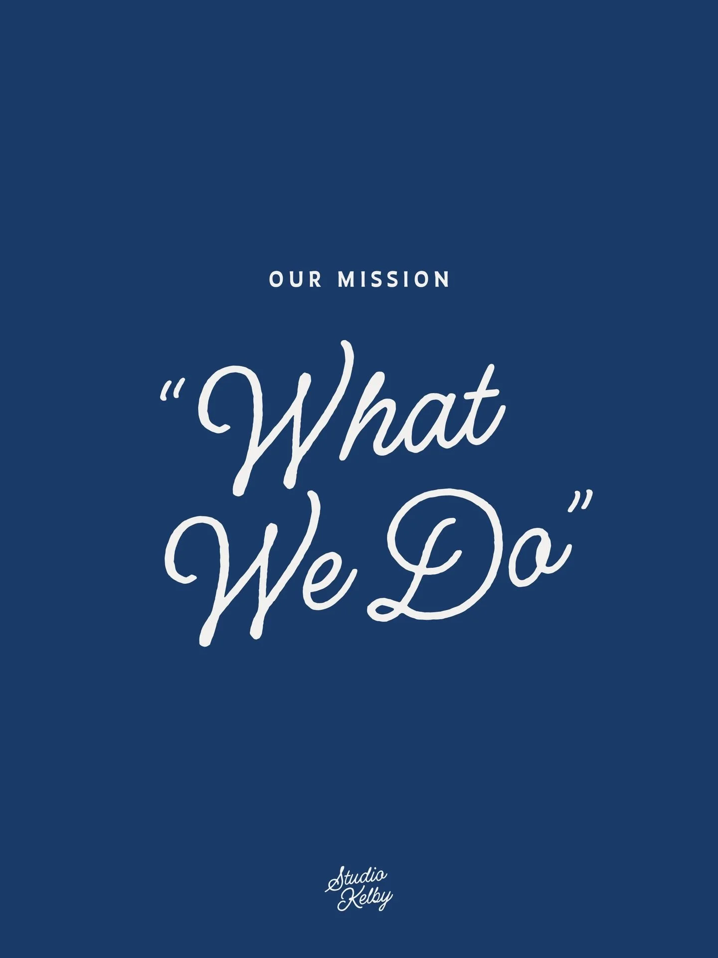 If we could sum it up in 3 words&hellip;

At the heart of Studio Kelby, we Commit, Connect, and Contribute. Swipe through to learn more about us 👉🏼

#missionstatement #graphicdesigner #traversecity #branddesigner #studiokelby