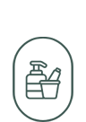 An illustration of a front view of a computer mouse with a scroll wheel.