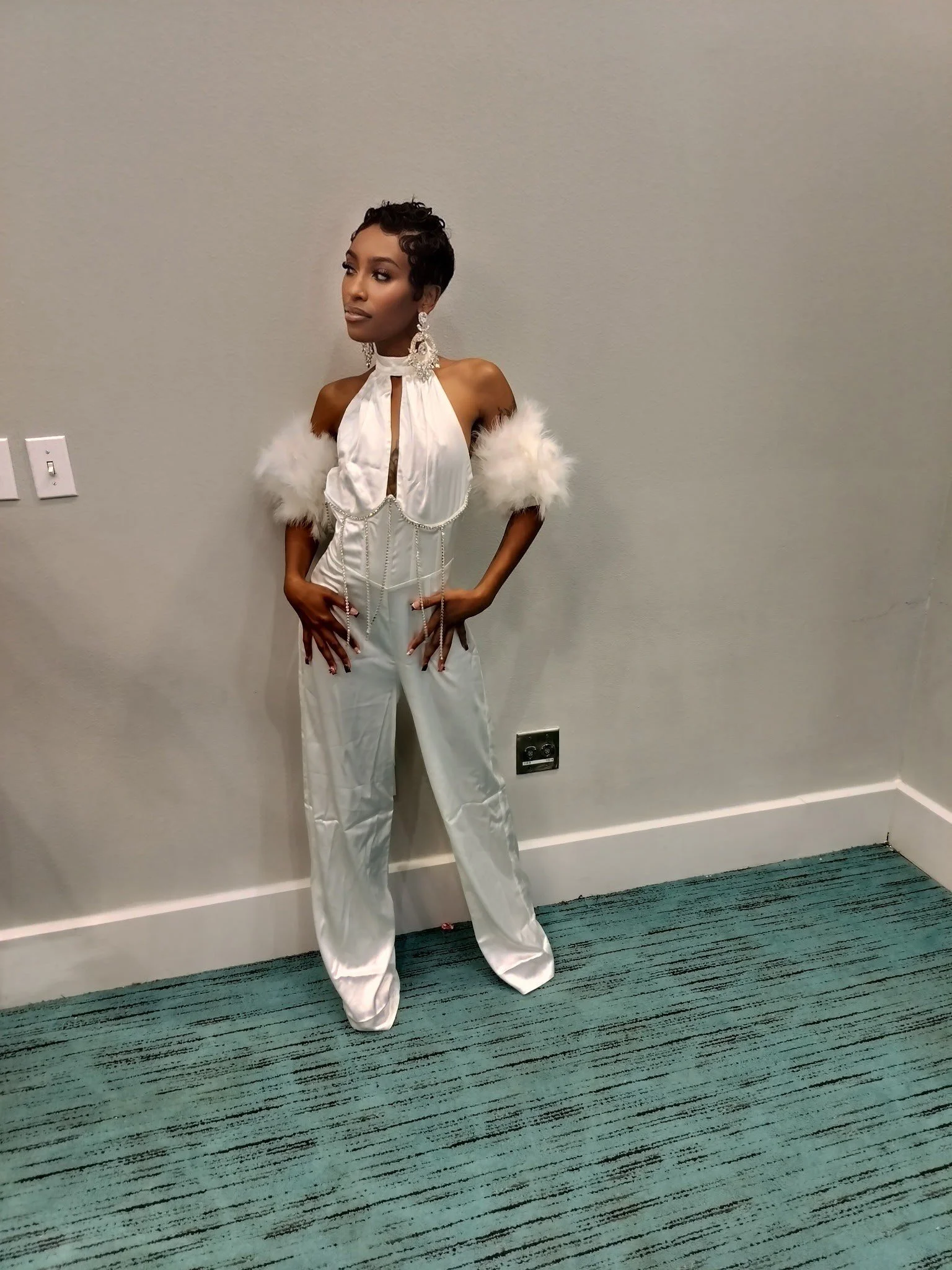 Night out white jumpsuit