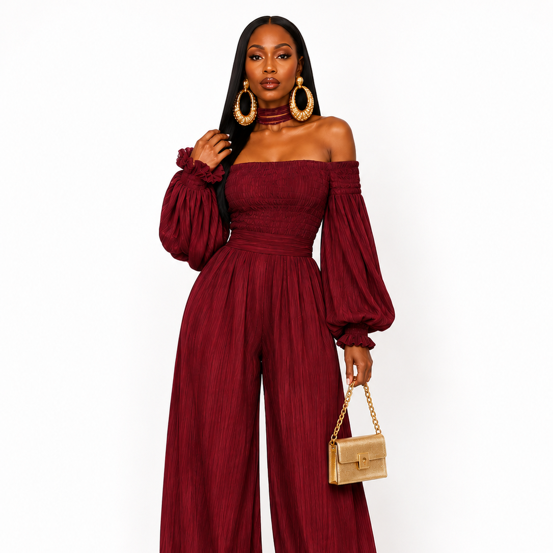 Queen Rocking the Burgundy Jumpsuit