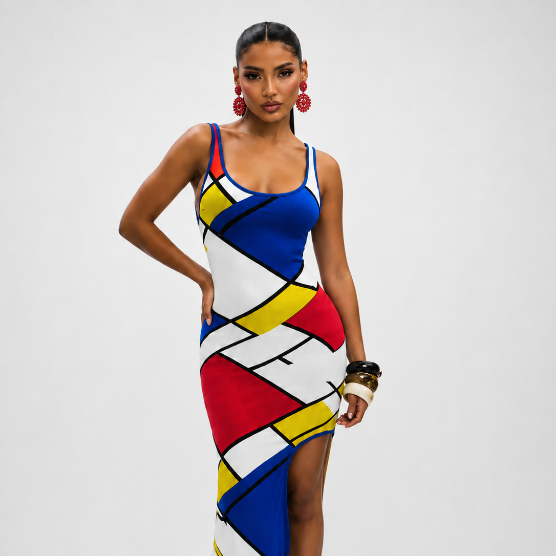 Queen Rocking that Caribbean Sumer Maxi Dress