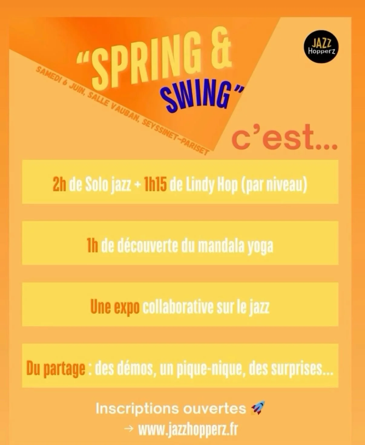 [ Le Spring &amp; Swing 2026 se pr&eacute;pare 🌼] Pour cl&ocirc;turer cette ann&eacute;e en beaut&eacute; &amp; souffler notre 1&egrave;re bougie (🎂), on te donne RDV le samedi 6 juin pour une journ&eacute;e enti&egrave;re, plac&eacute;e sous le si