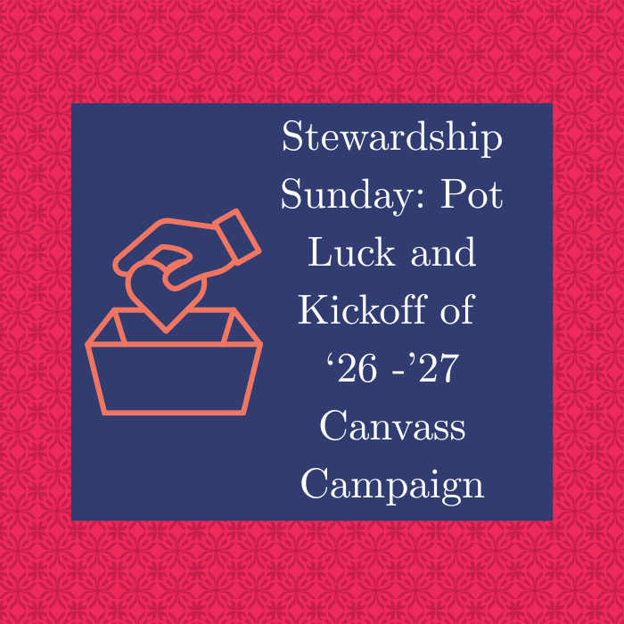 Stewardship Sunday &amp; Pot Luck Lunch