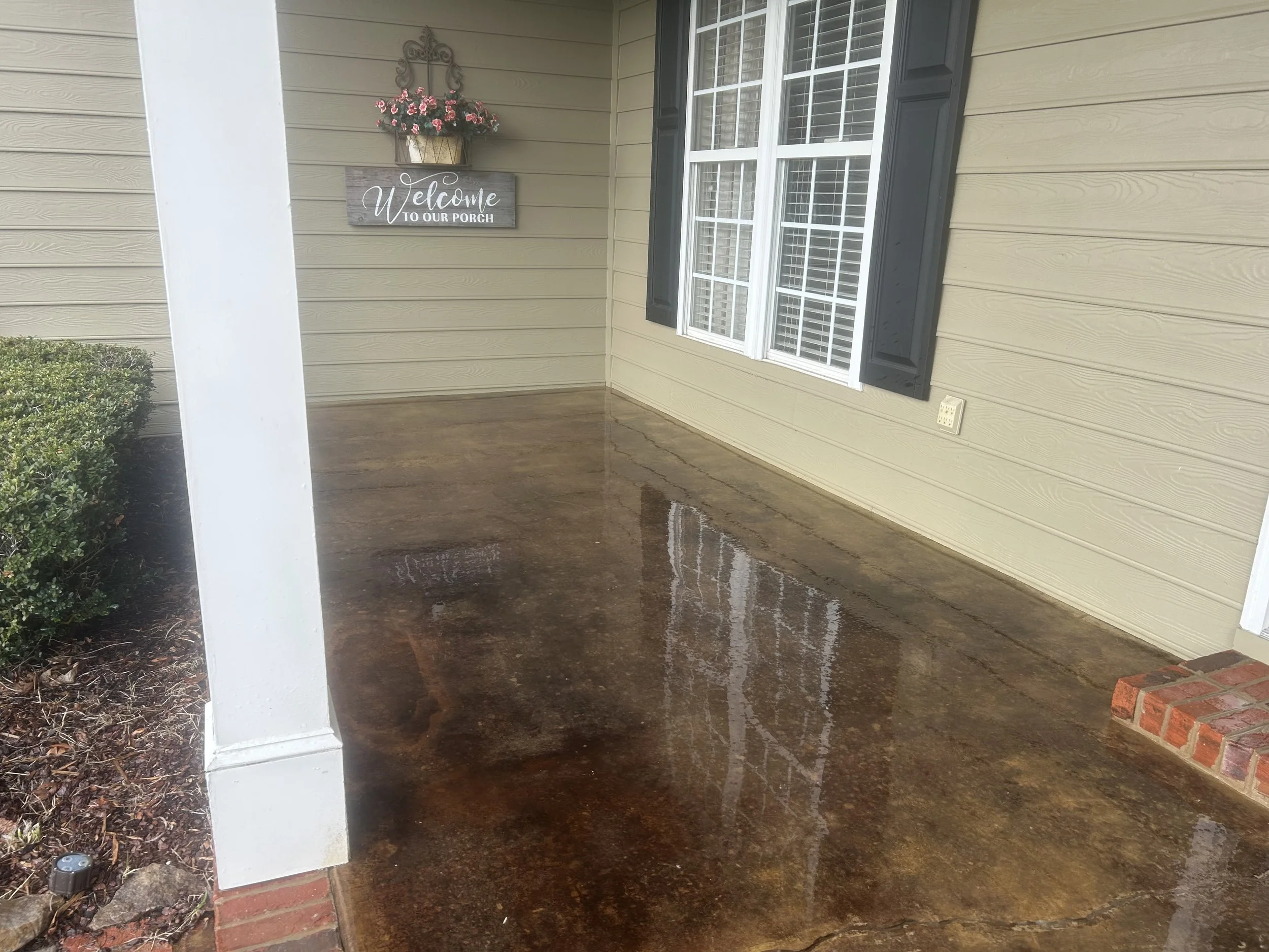Stained Existing Porch