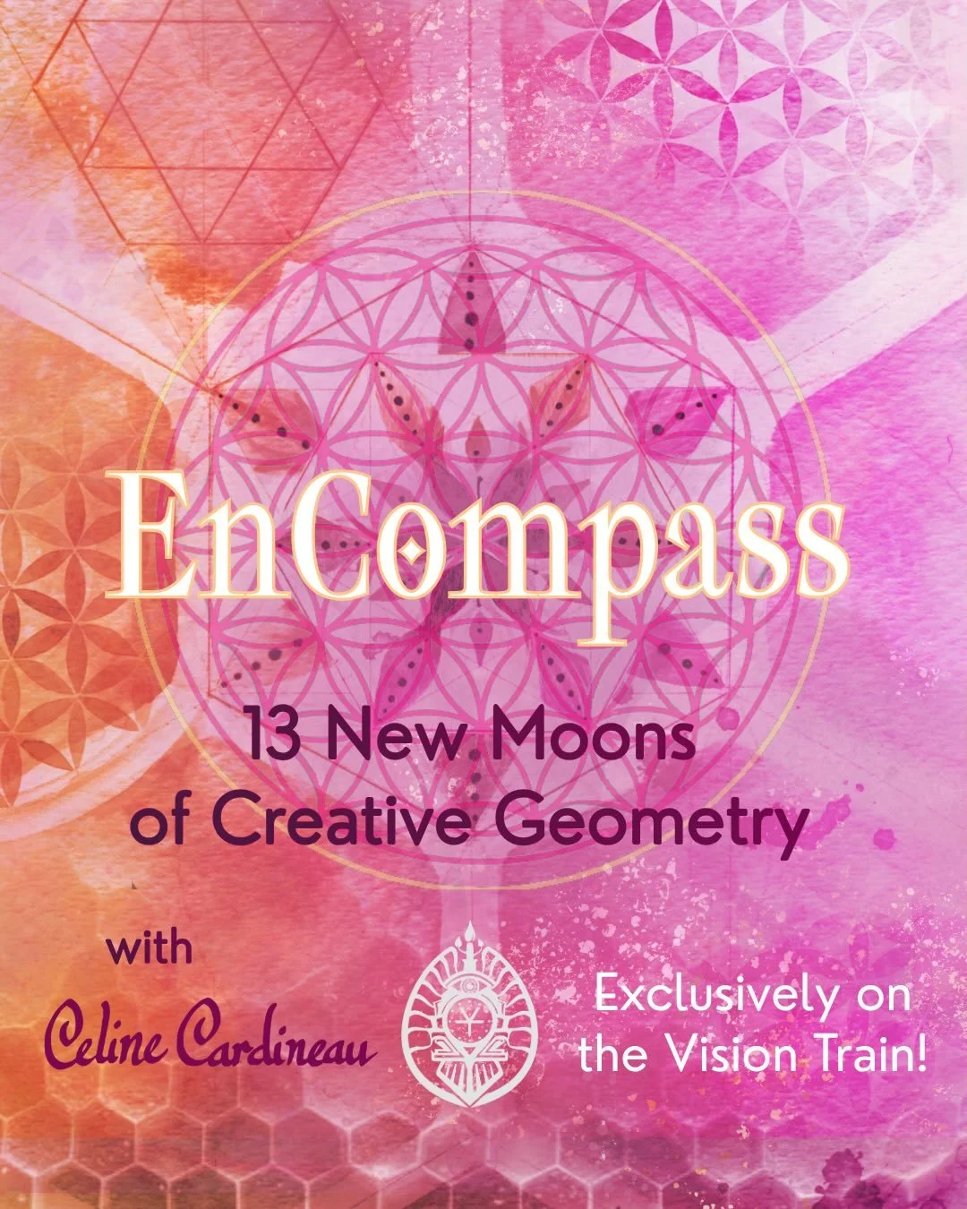 Mark your calendar! Beginning this week&hellip; 🌙

Creative Geometry Drawing Workshops will be offered every New Moon for a full lunar year! 

🌑🌒🌓🌔🌕🌖🌗🌘🌑

What does this 13-month journey encompass? 

Hosted by the Vision Train (an online com